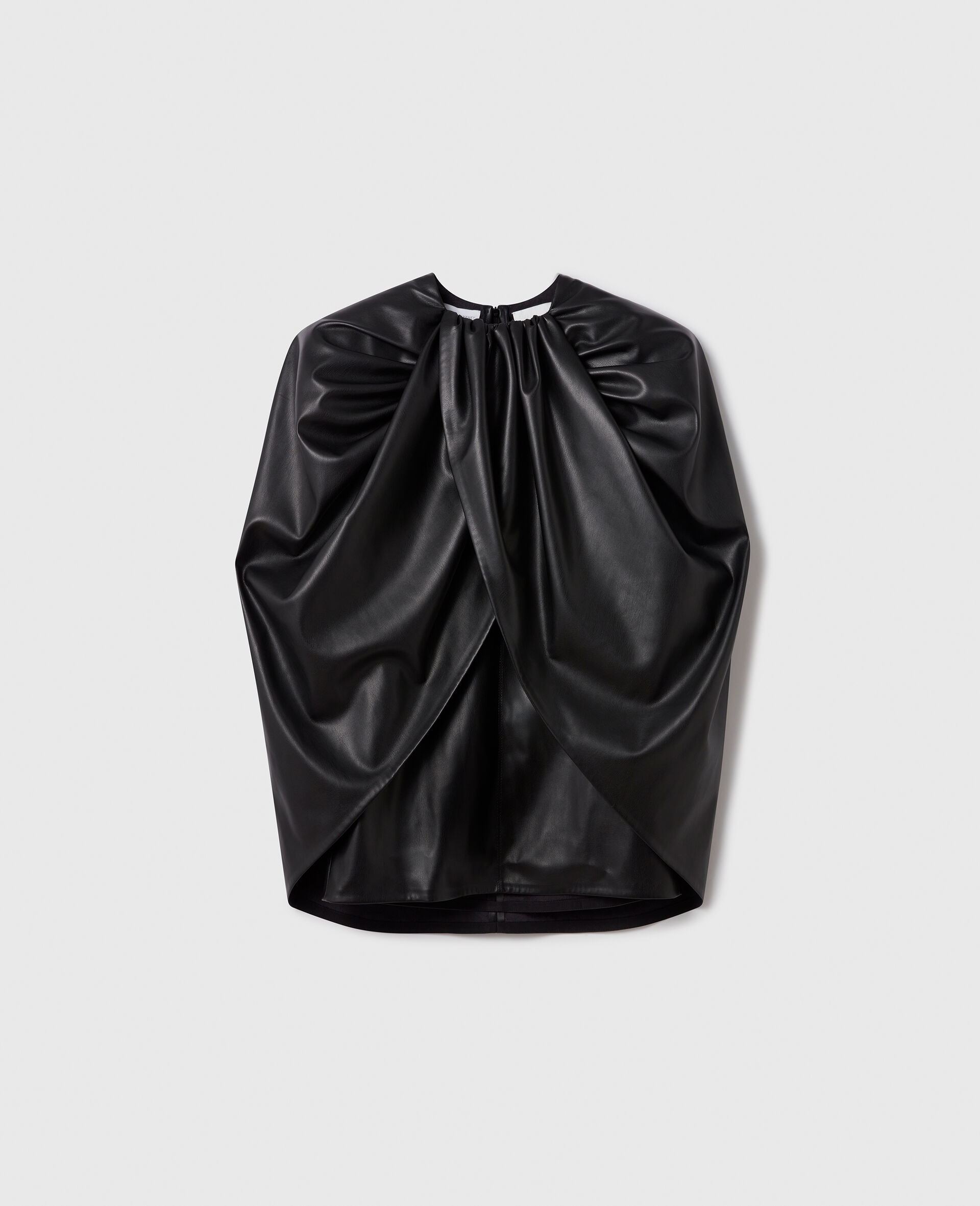 Wrapped Cape-Front Ruched Top-Black-large image number 0
