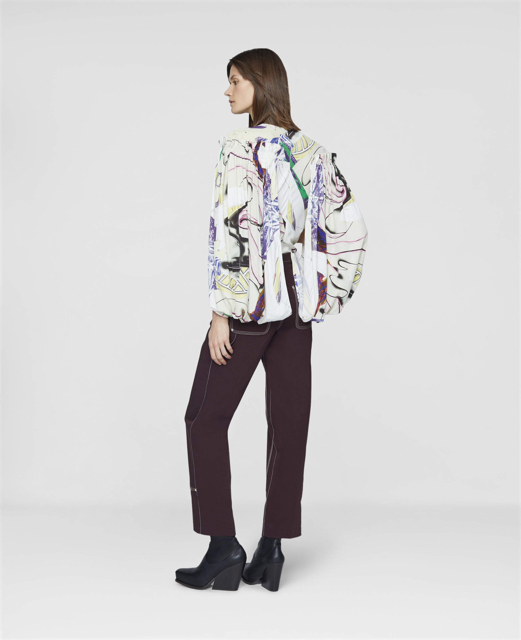 Pantaloni Cargo da Lavoro in Cotone con Cuciture a Contrasto Stella McCartney Donna Abbigliamento Pantaloni e jeans Pantaloni Pantaloni cargo 