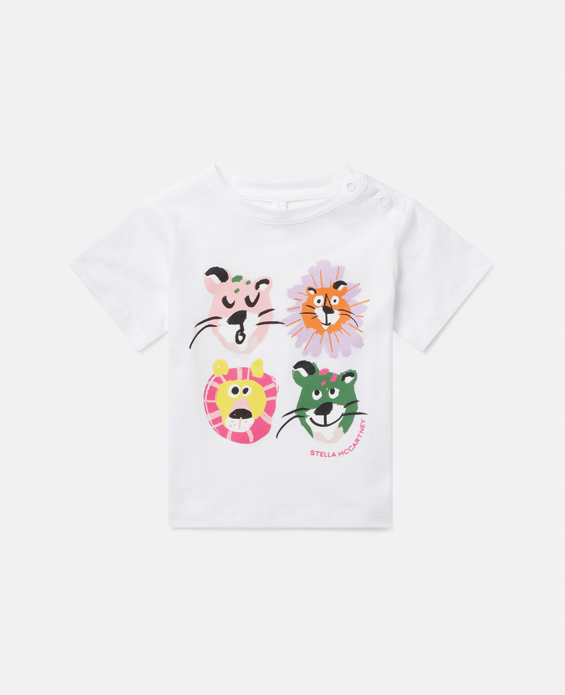 ライオンファミリープリント Tシャツ-ホワイト-large image number 0