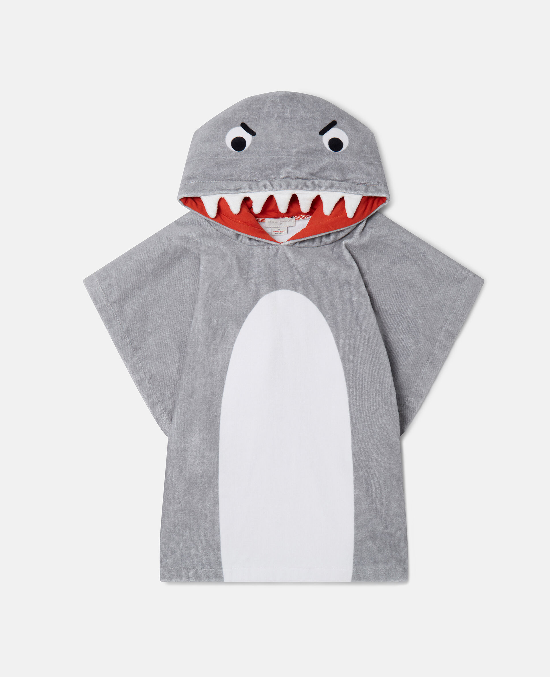 Shark Hooded Towel-Grigio-large image number 0