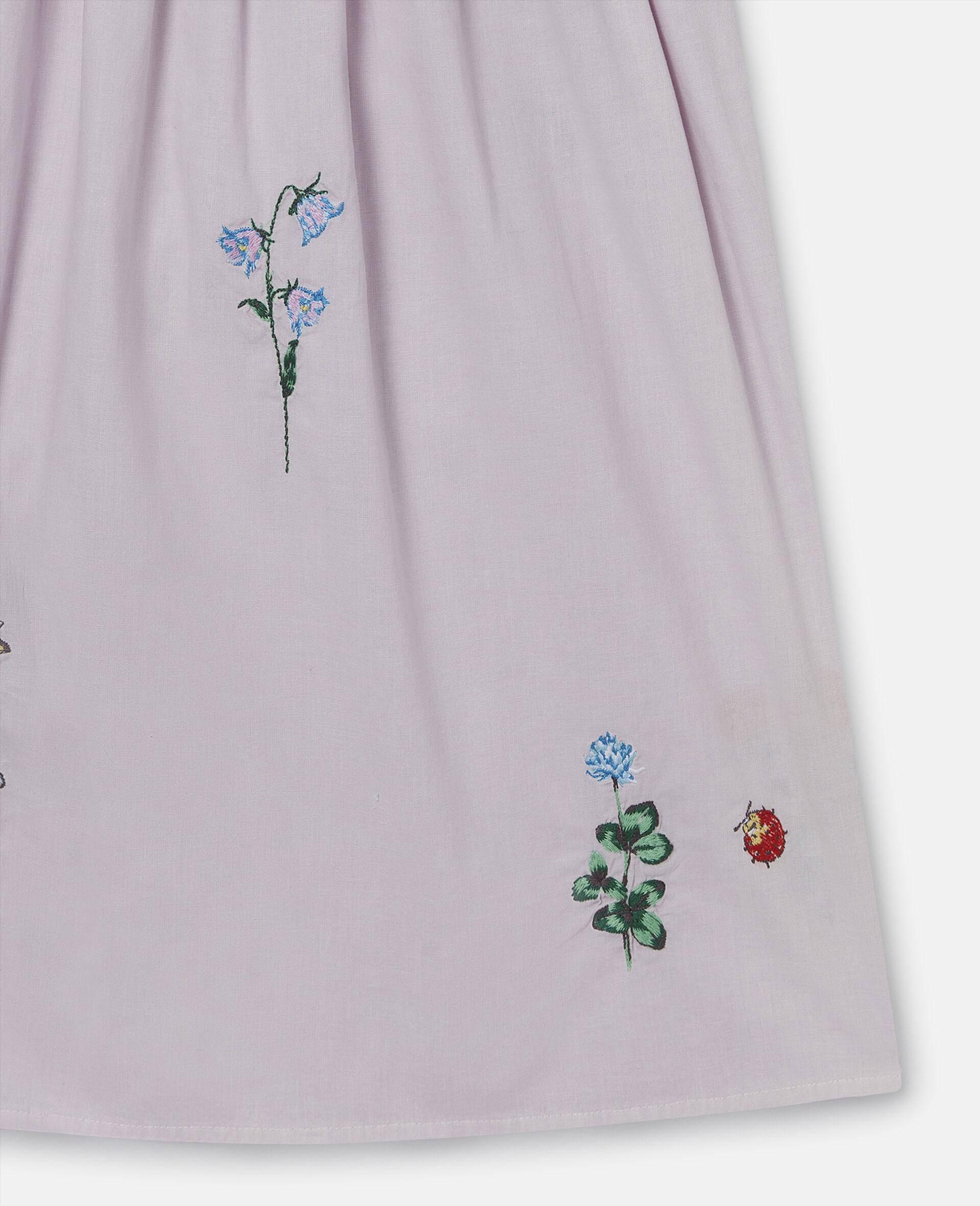 Ärmelloses Kleid mit Blumenstickerei-Purple-large image number 3