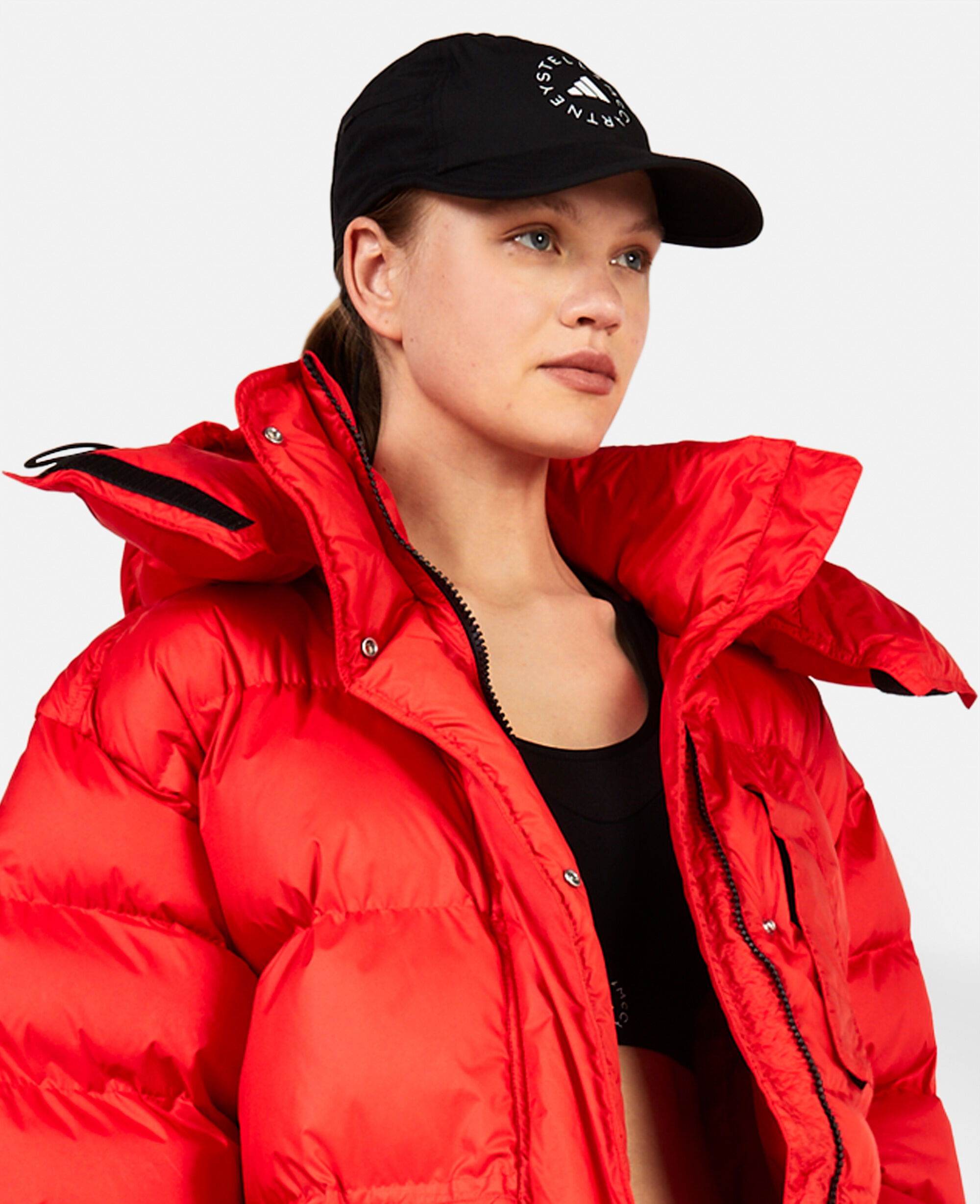 Women Active Red TrueNature Long Padded Coat Stella McCartney ES