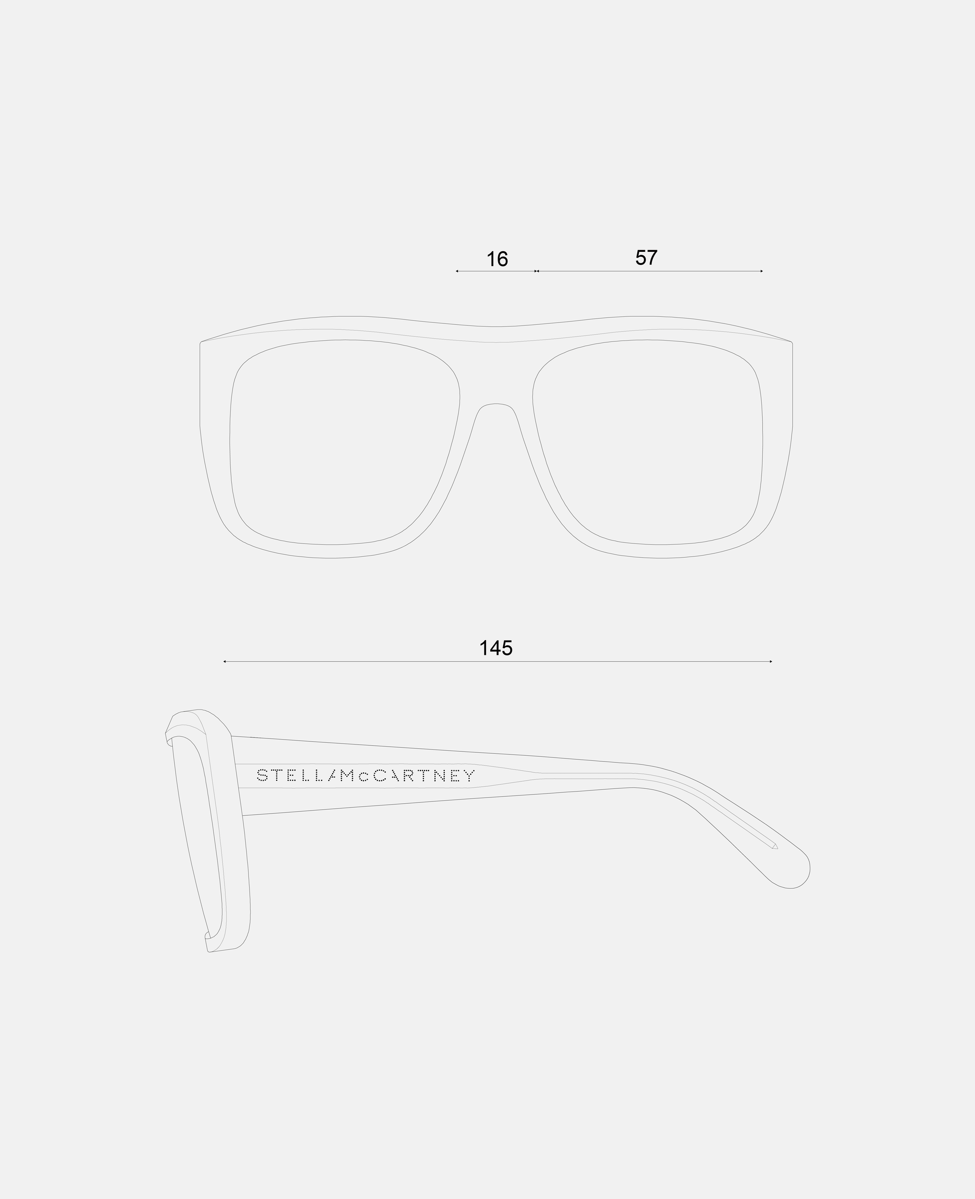 Quadratische Sonnenbrille mit geradem Steg-Schwarz-large image number 3