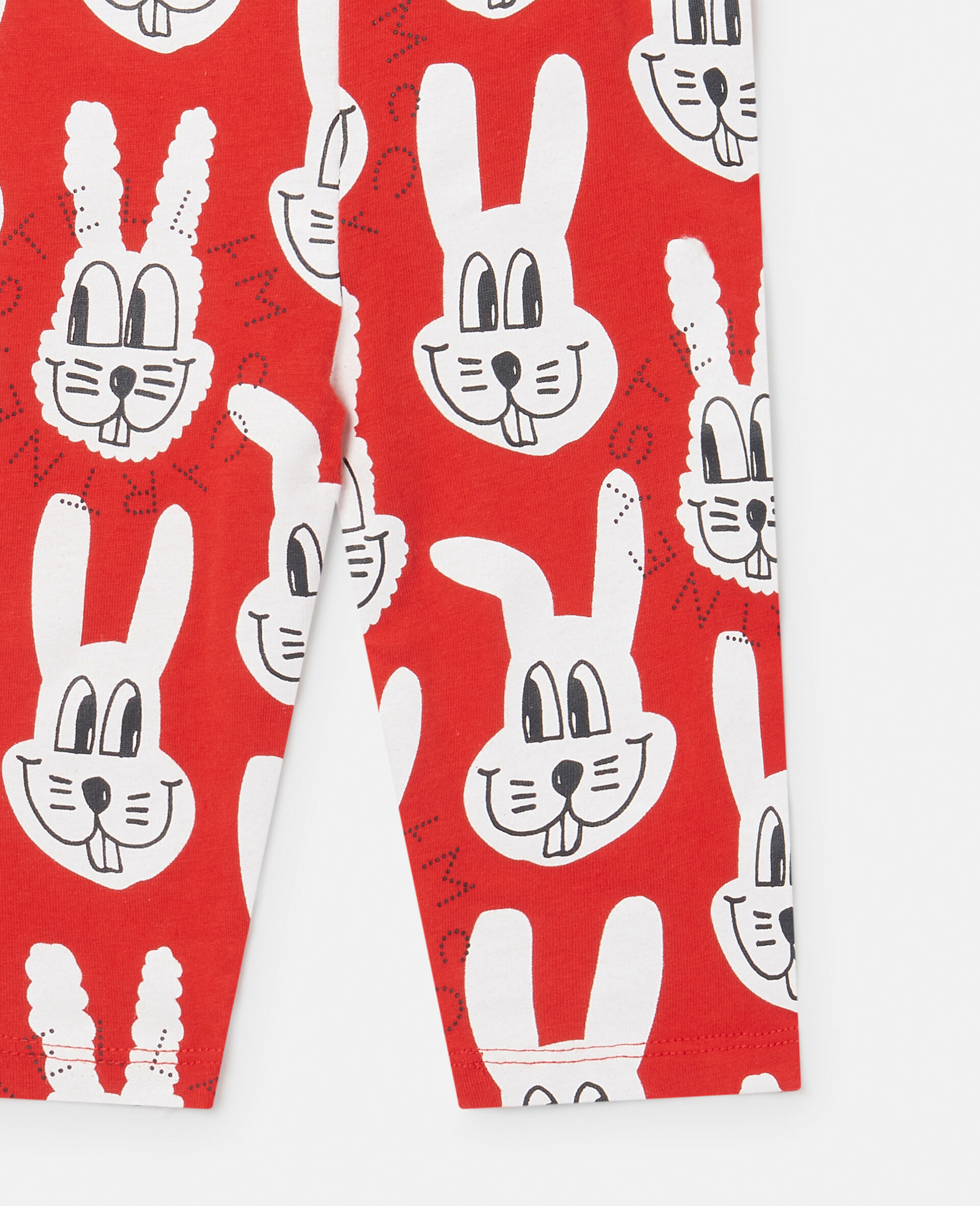 Rabbit Print Leggings-Red-large image number 3