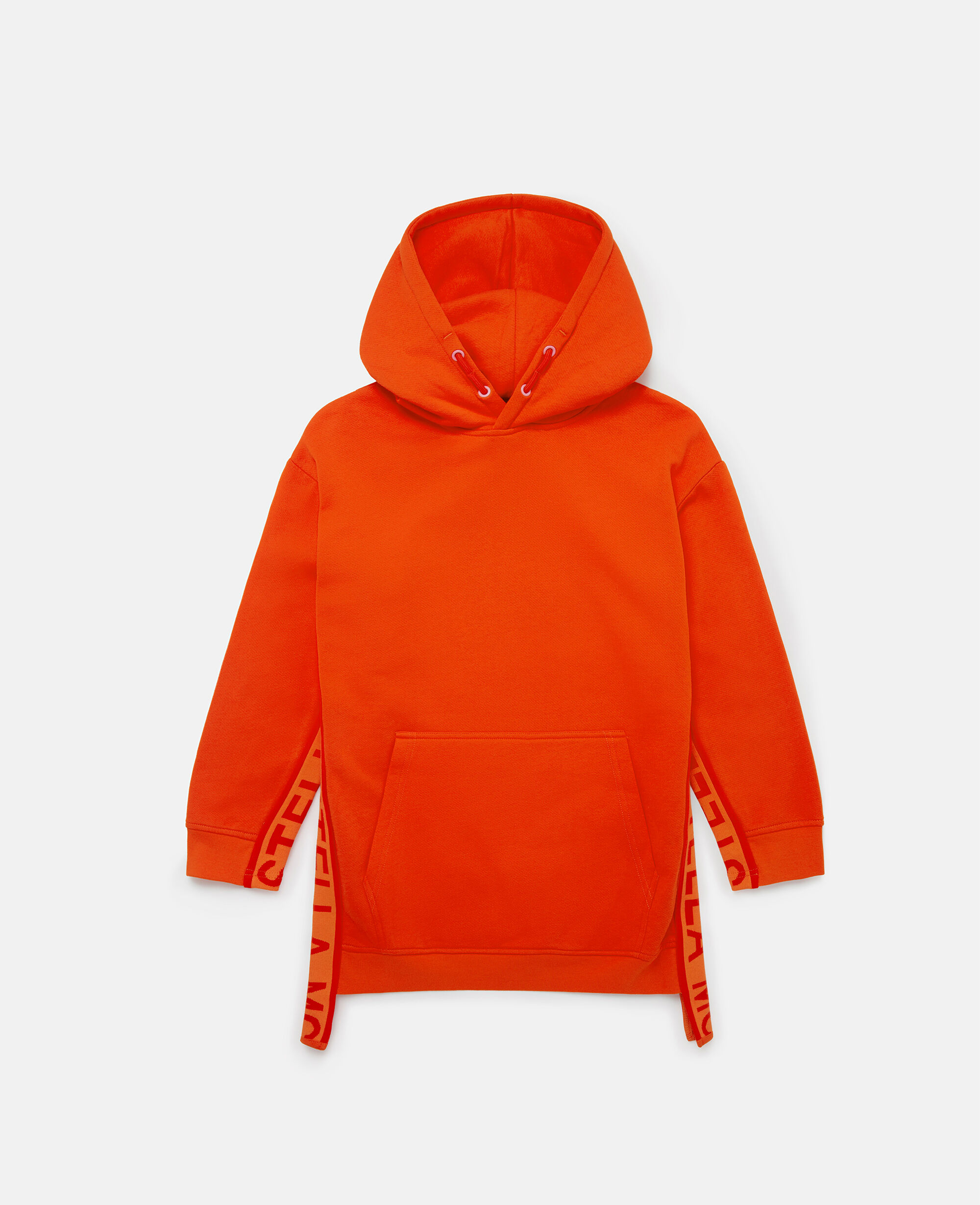 Red shop longline hoodie