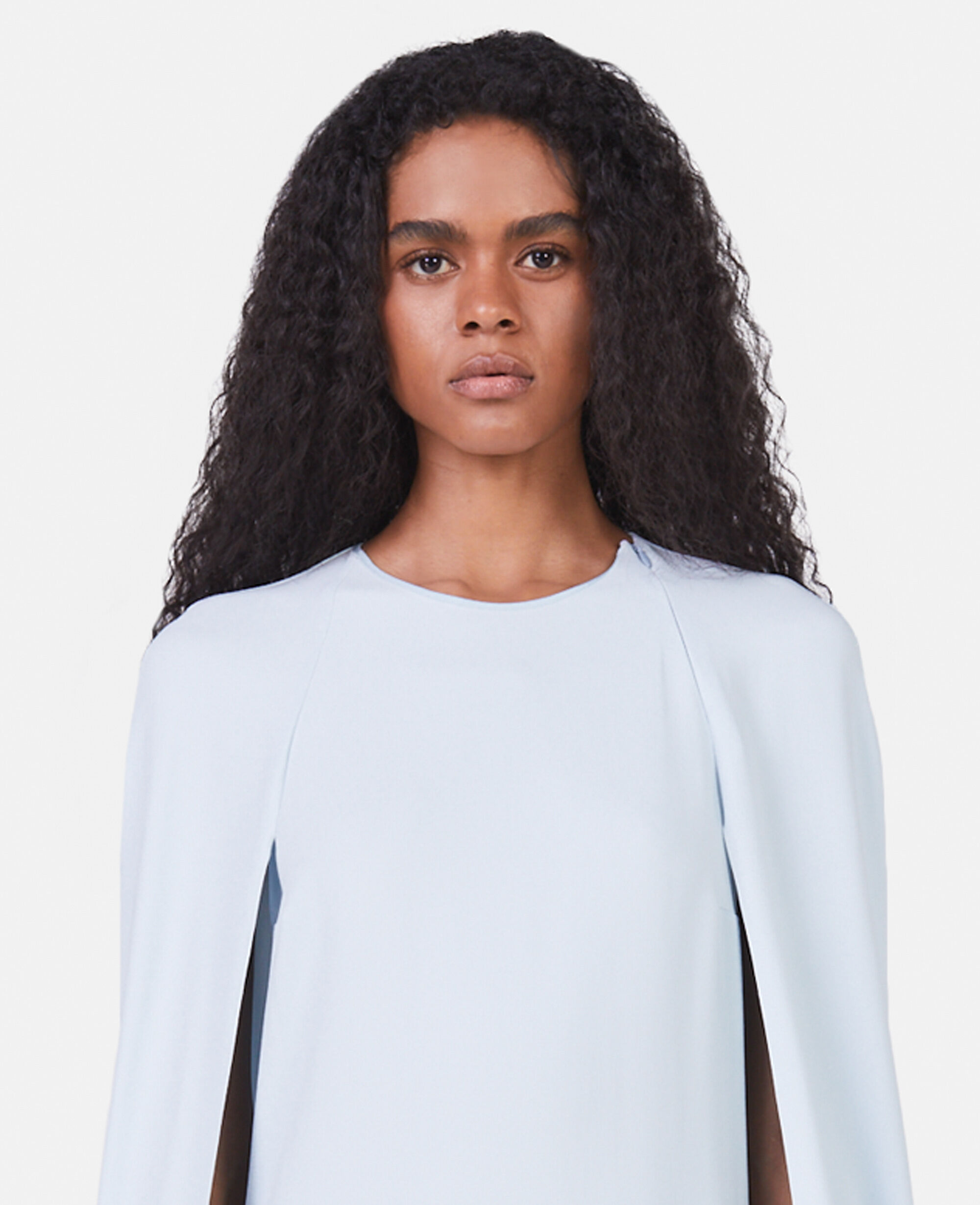 Women Ice Blue Cape Dress Stella McCartney US