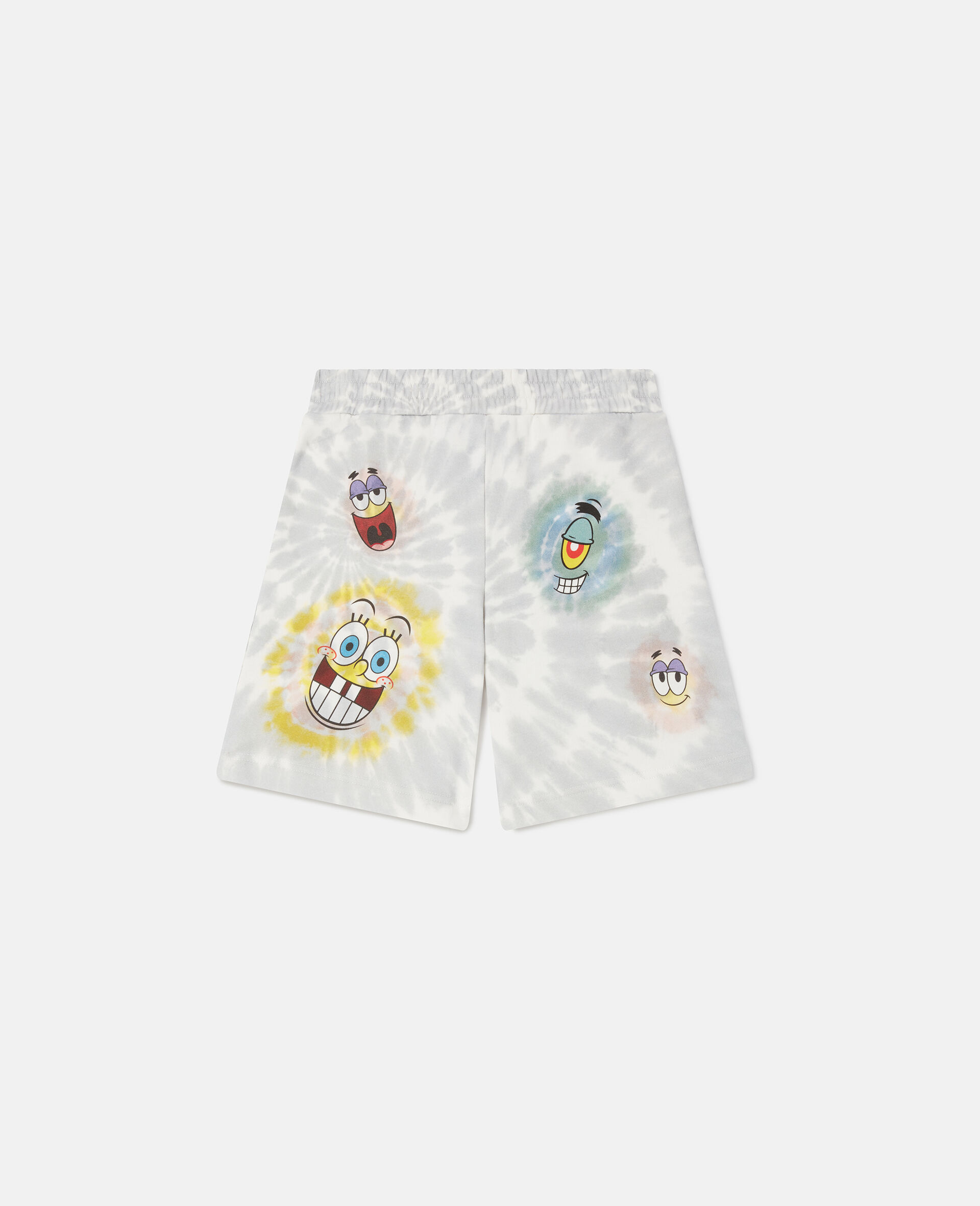 SpongeBob Graphic Tie-Dye Shorts-Grey-large image number 0