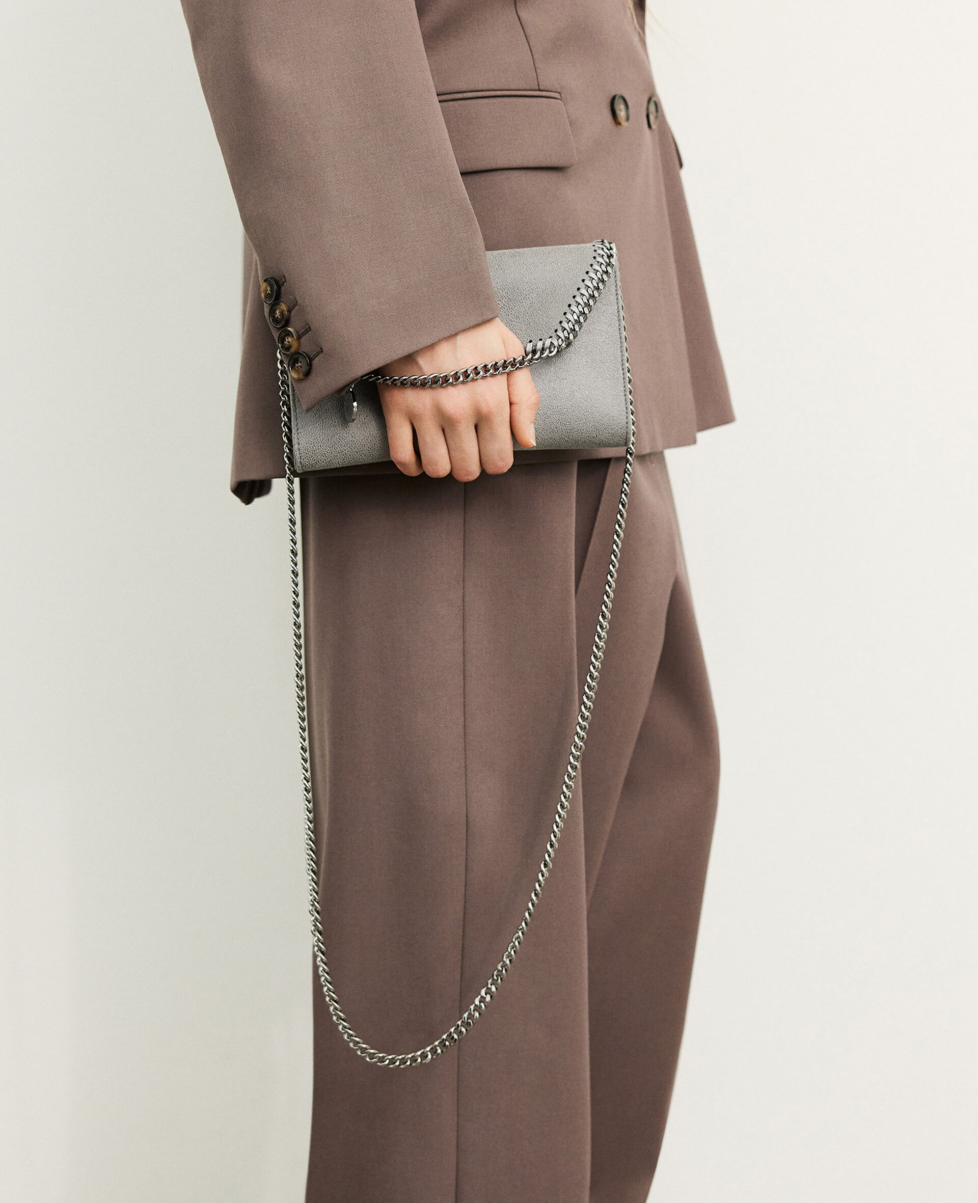 Women Grey Falabella Wallet Crossbody Bag | Stella McCartney GB