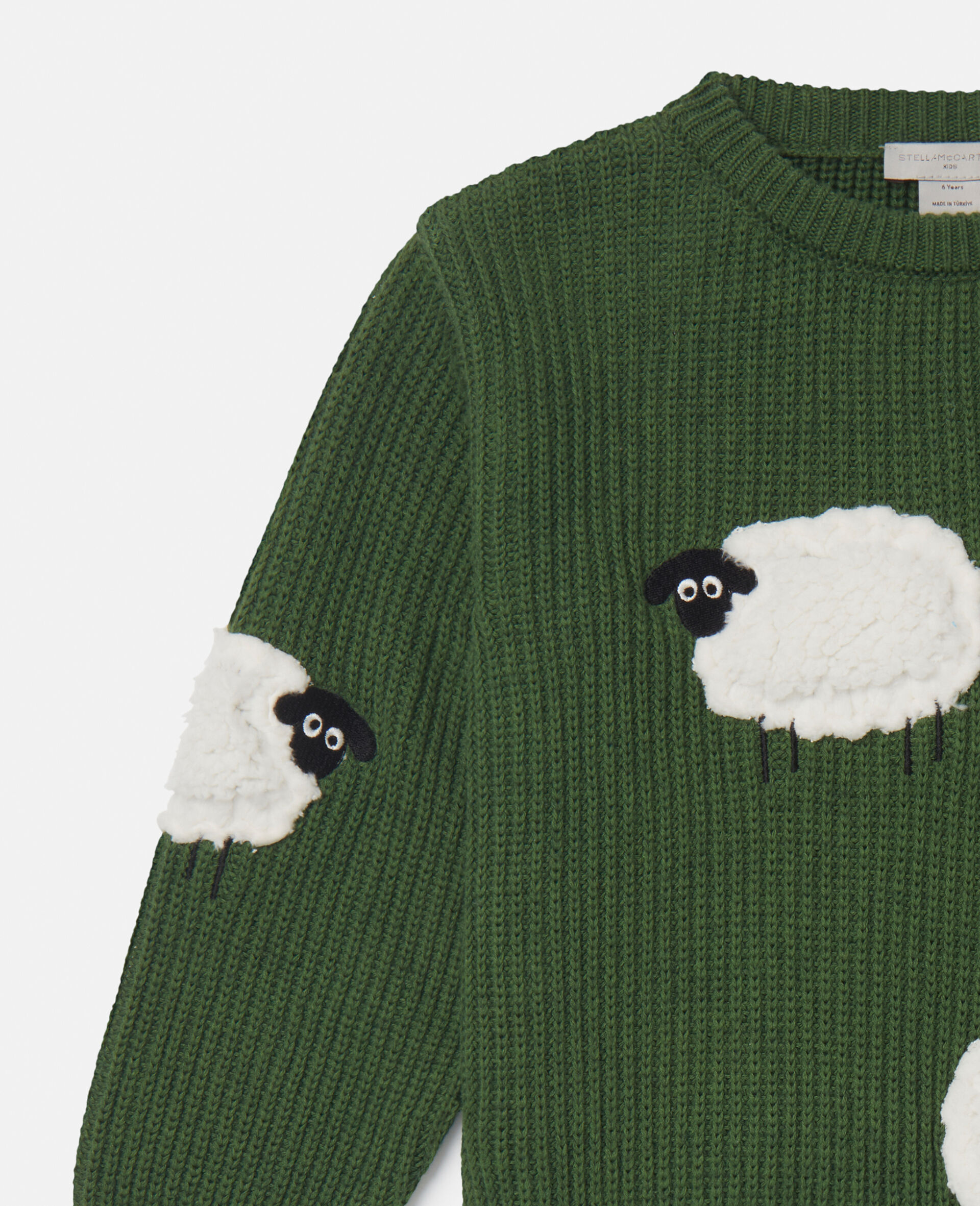 Sheep Appliqué Jumper-Green-large Sheep Appliqué Jumper-Green-large image number 1