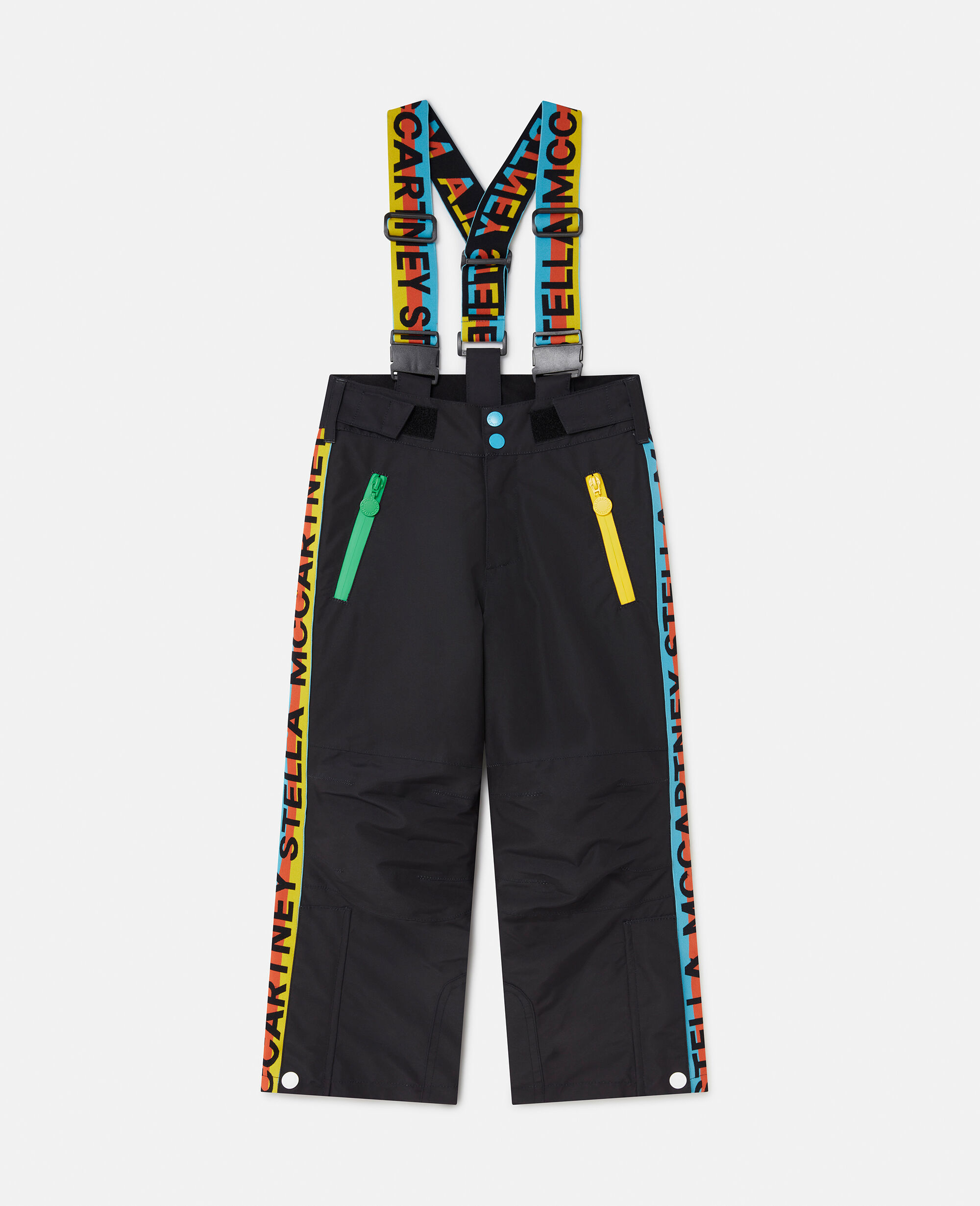 Women Black Logo Tape Salopettes | Stella McCartney US