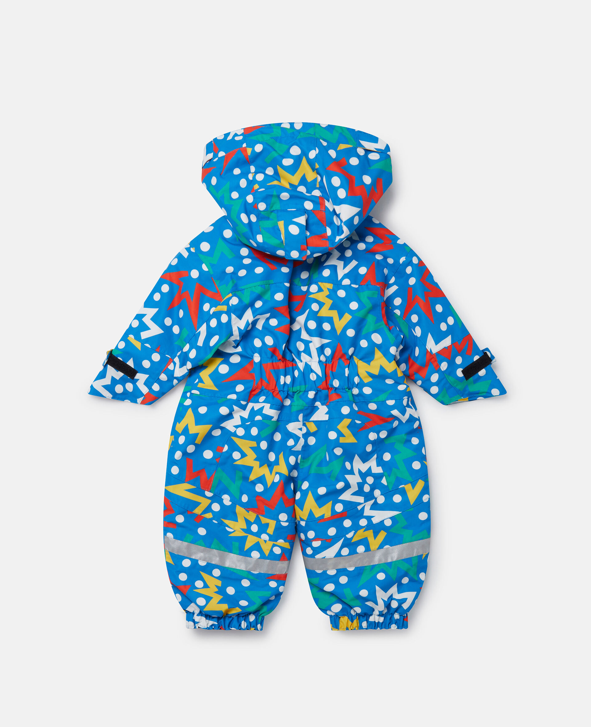 Starburst Print Padded Pramsuit-Blue-large image number 2
