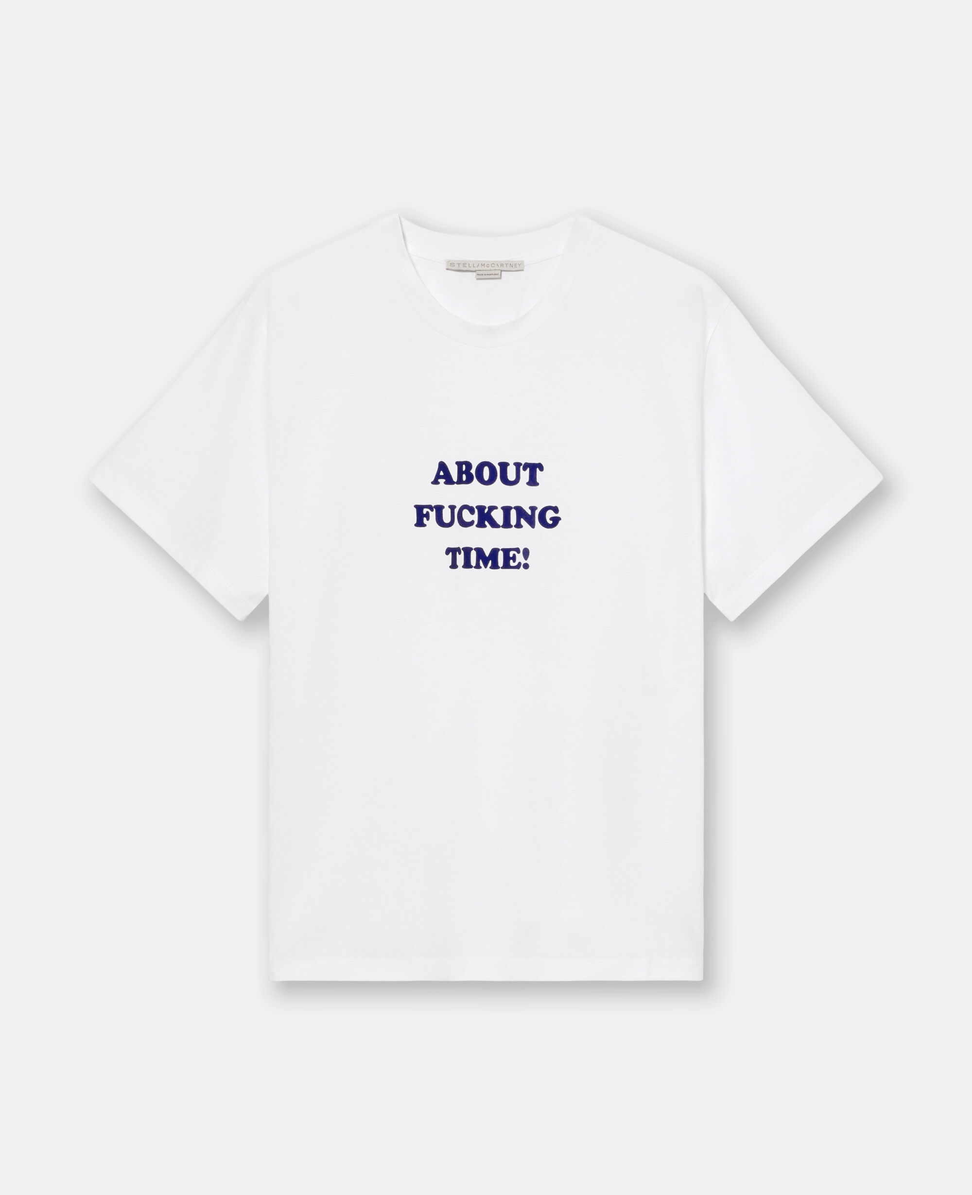 セール　2025ss STELLA McCARTNEY 白Tシャツ　2A 5A Women Pure white About Fucking Time! Boxy T-Shirt | Stella