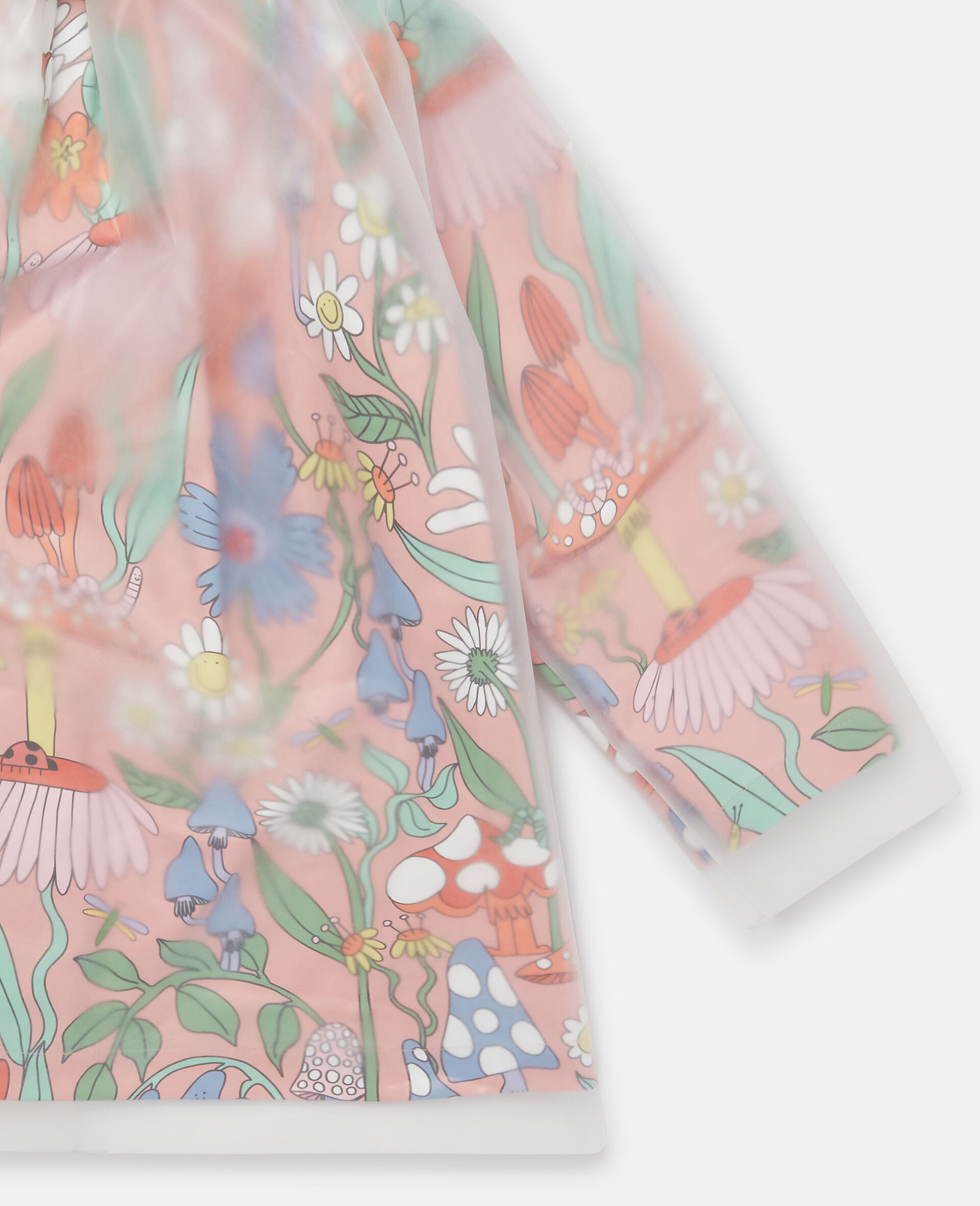 Woodland Print Hooded Raincoat -Pink-large image number 3