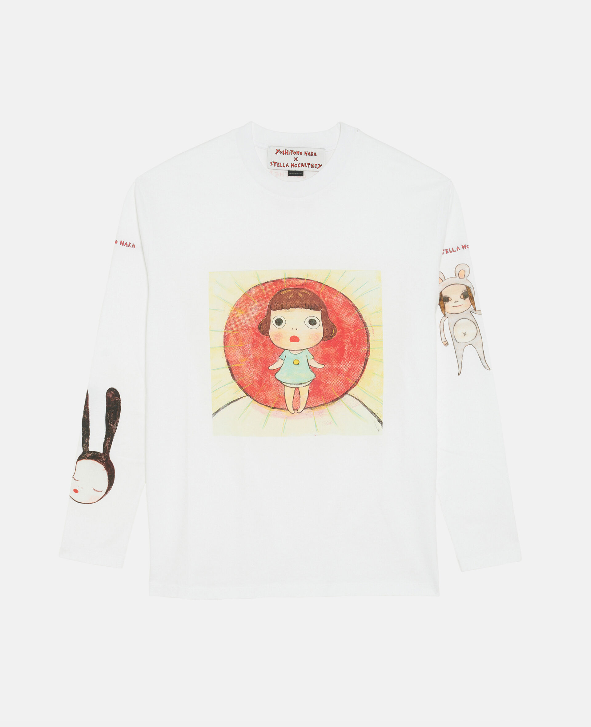 Lonesome Puppy Print T-Shirt-White-large image number 0