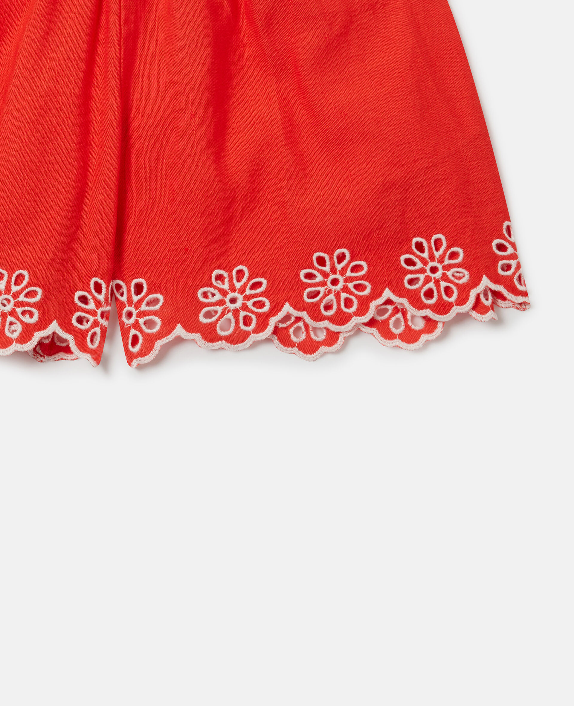 Scallop Trim Shorts-Red-large image number 3