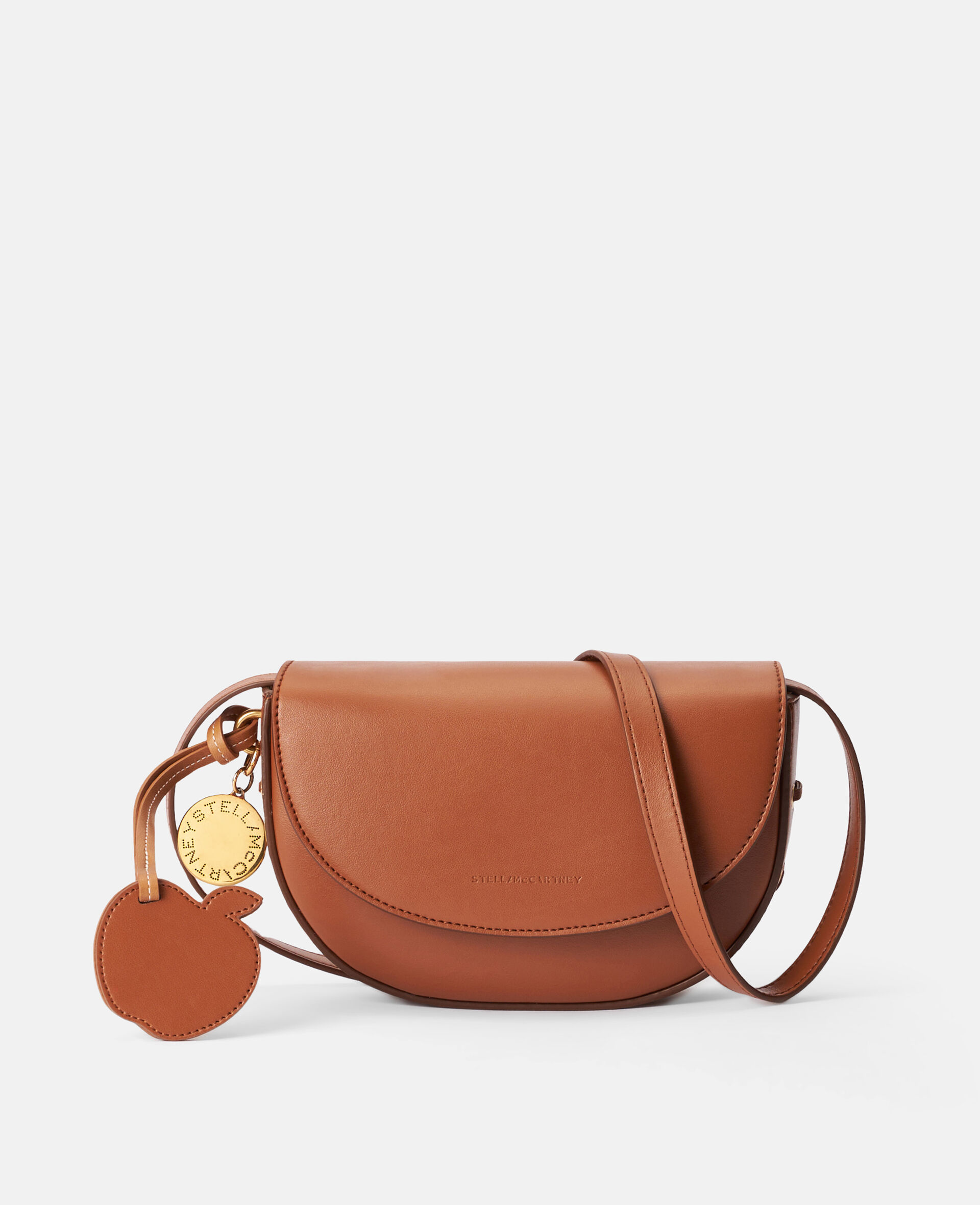 Frayme Whipstitch Small Shoulder Bag-Brown-medium