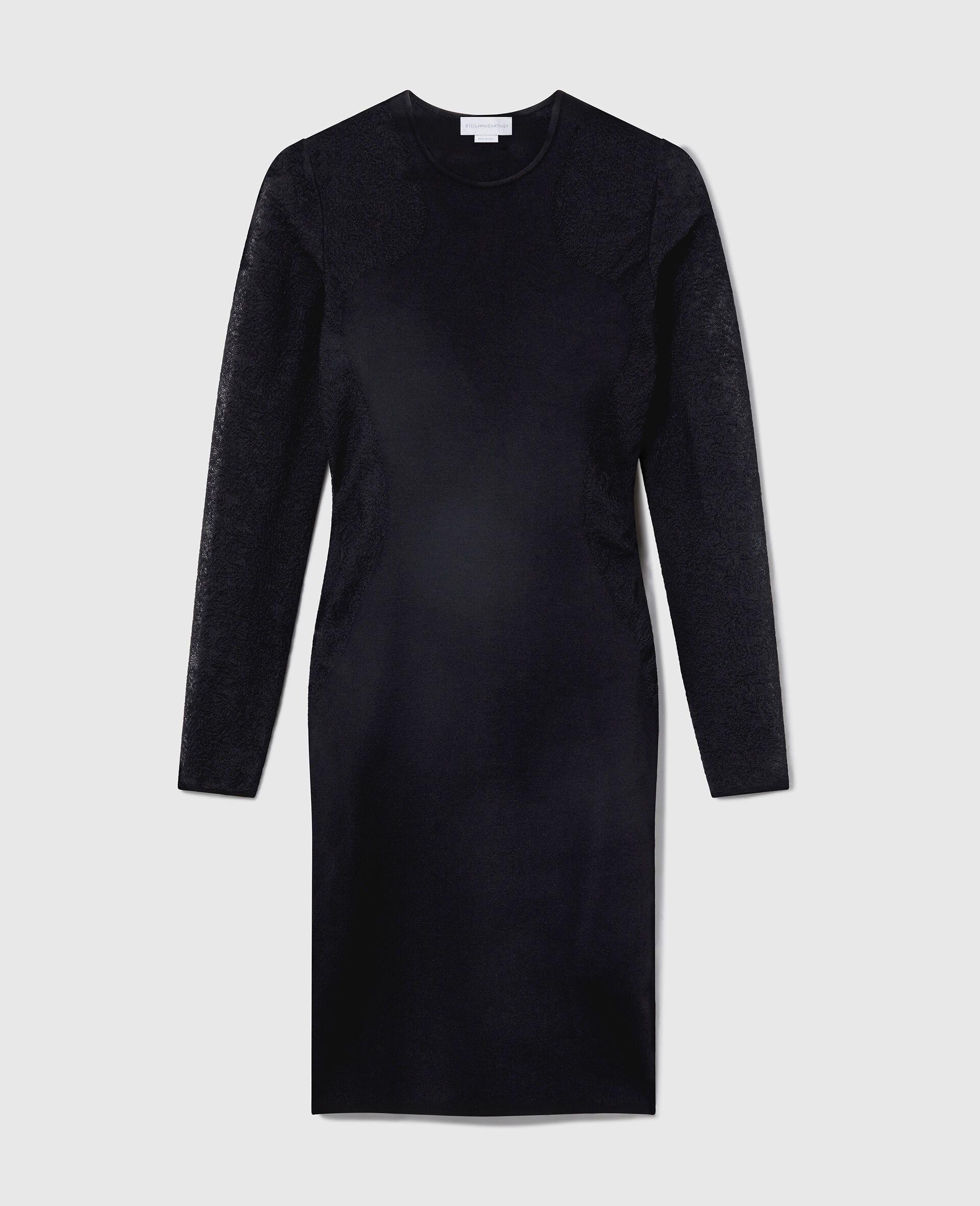 Miracle Long Sleeved Compact-Knit Dress-Black-large image number 0