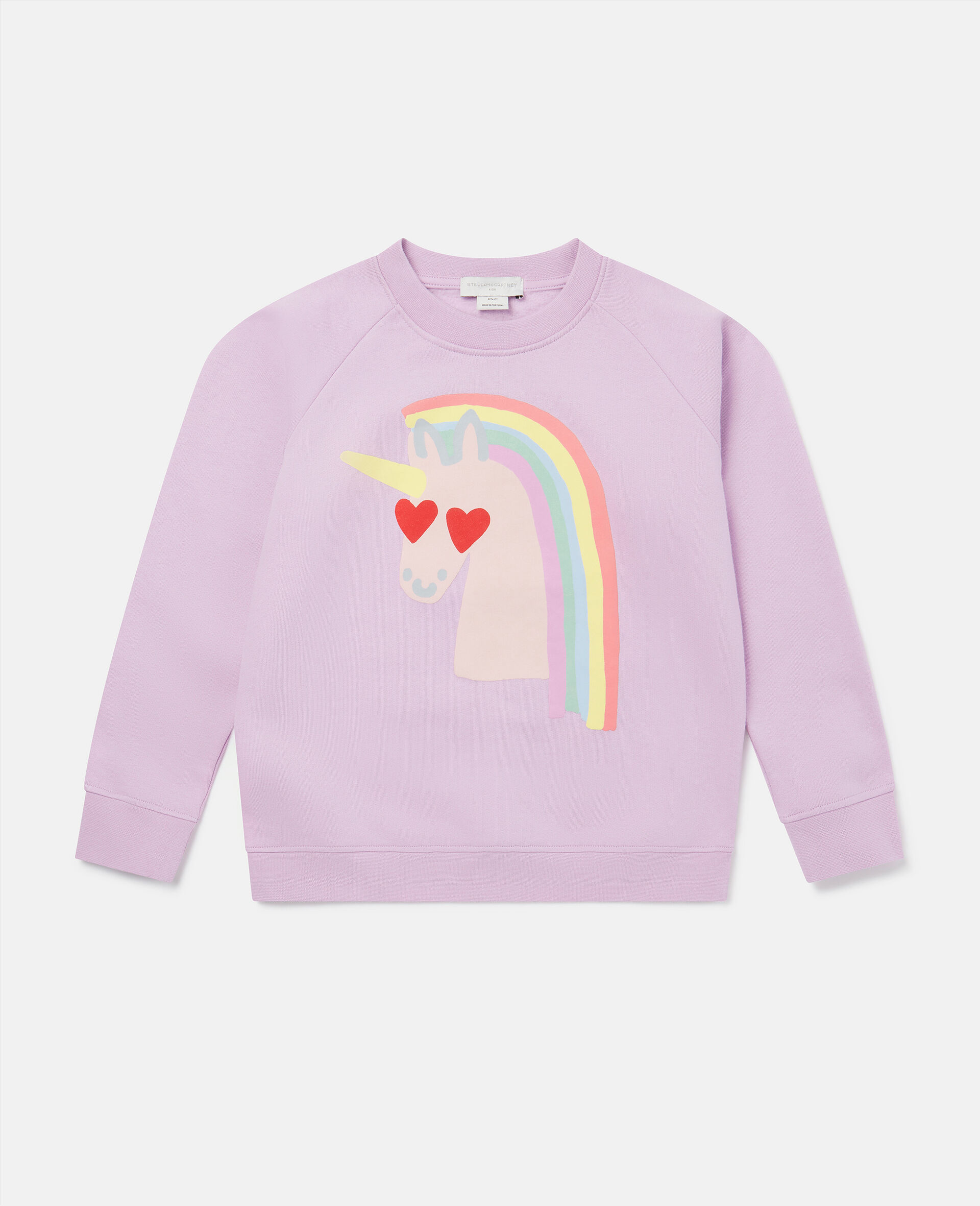 Sweatshirt mit Regenbogen Einhorn Motiv-Rose-large image number 0