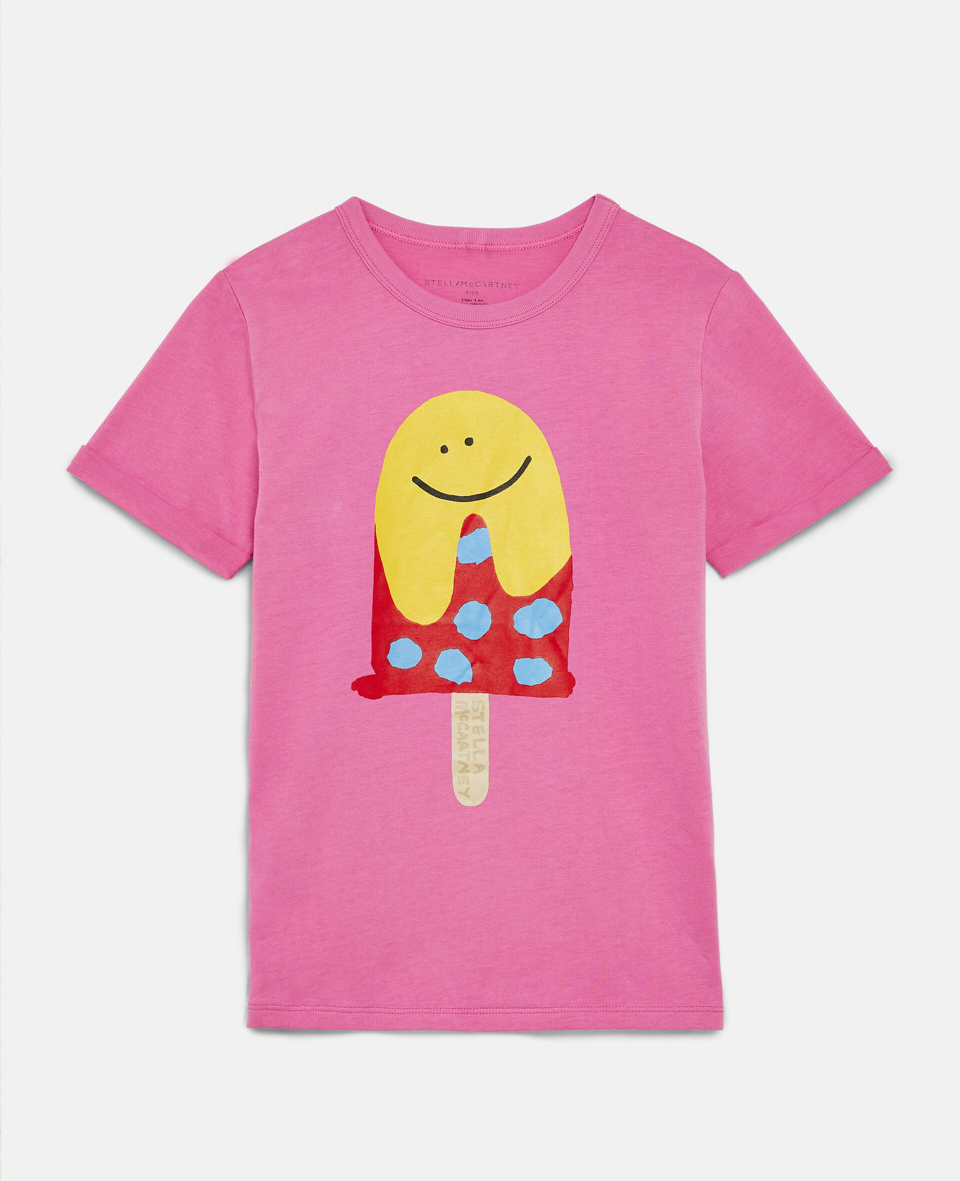Ice Lolly Print Cotton T-Shirt-Pink-large