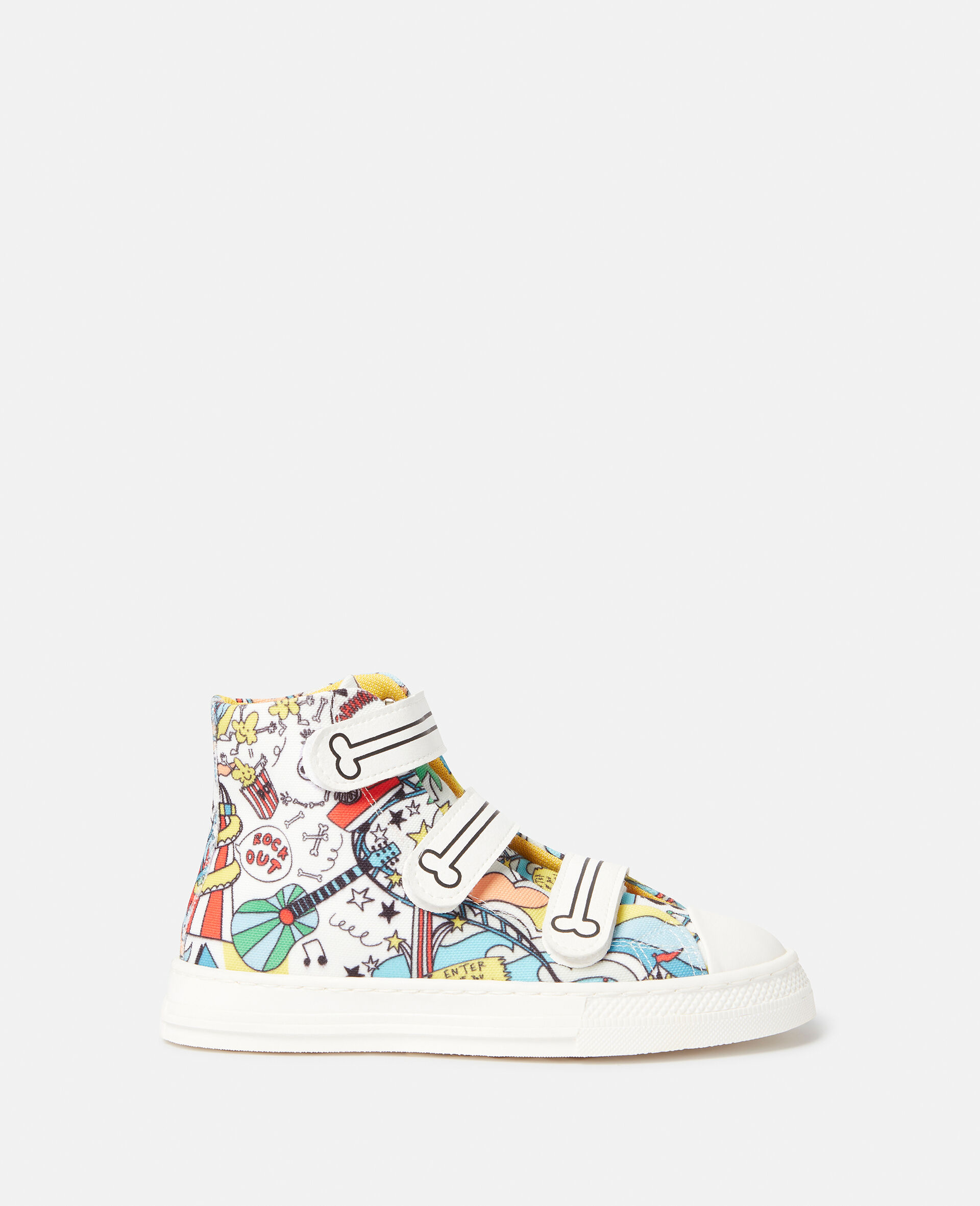 Funfair Print High-Top Trainers-Multicolour-large image number 0