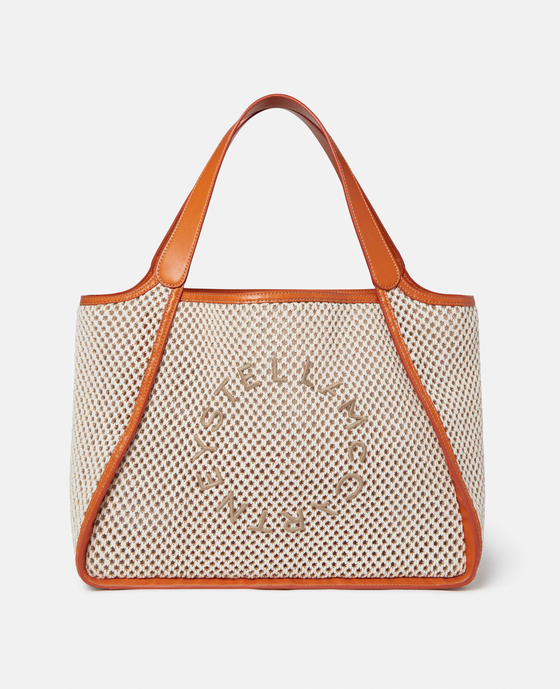 Stella Logo Rope Mesh Tote Bag-Beige-large image number 0