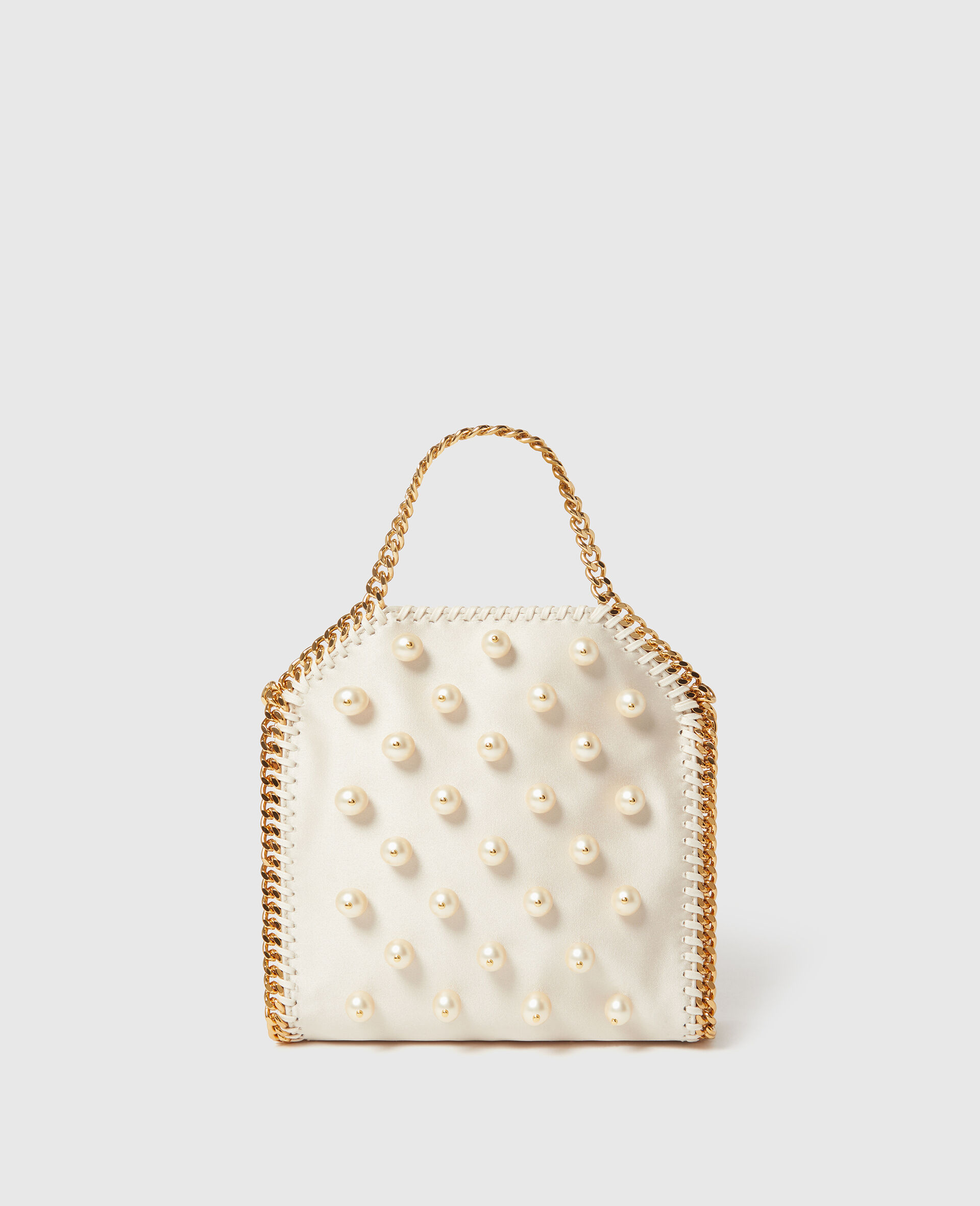 Falabella Vegan Pearl Tiny Tote Bag-White-large image number 3