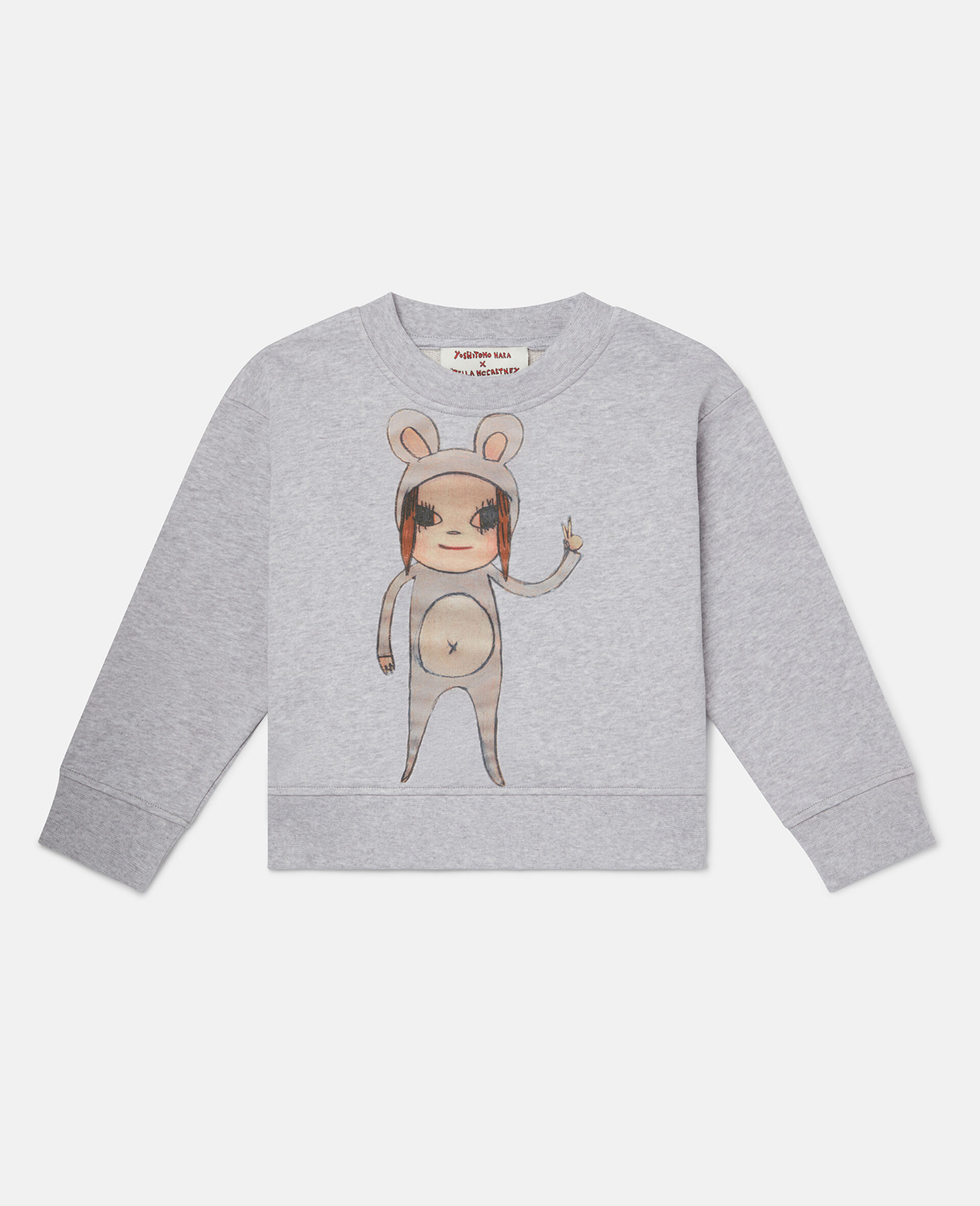 'Untitled' Motif Sweatshirt-Grey-large image number 0