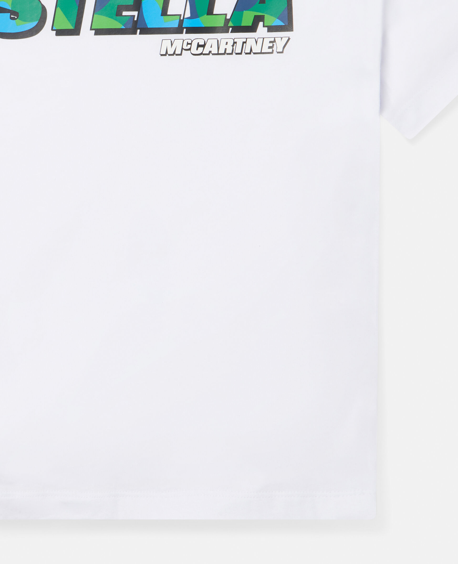 Stella McCartney Logo Cotton Top-White-large image number 1