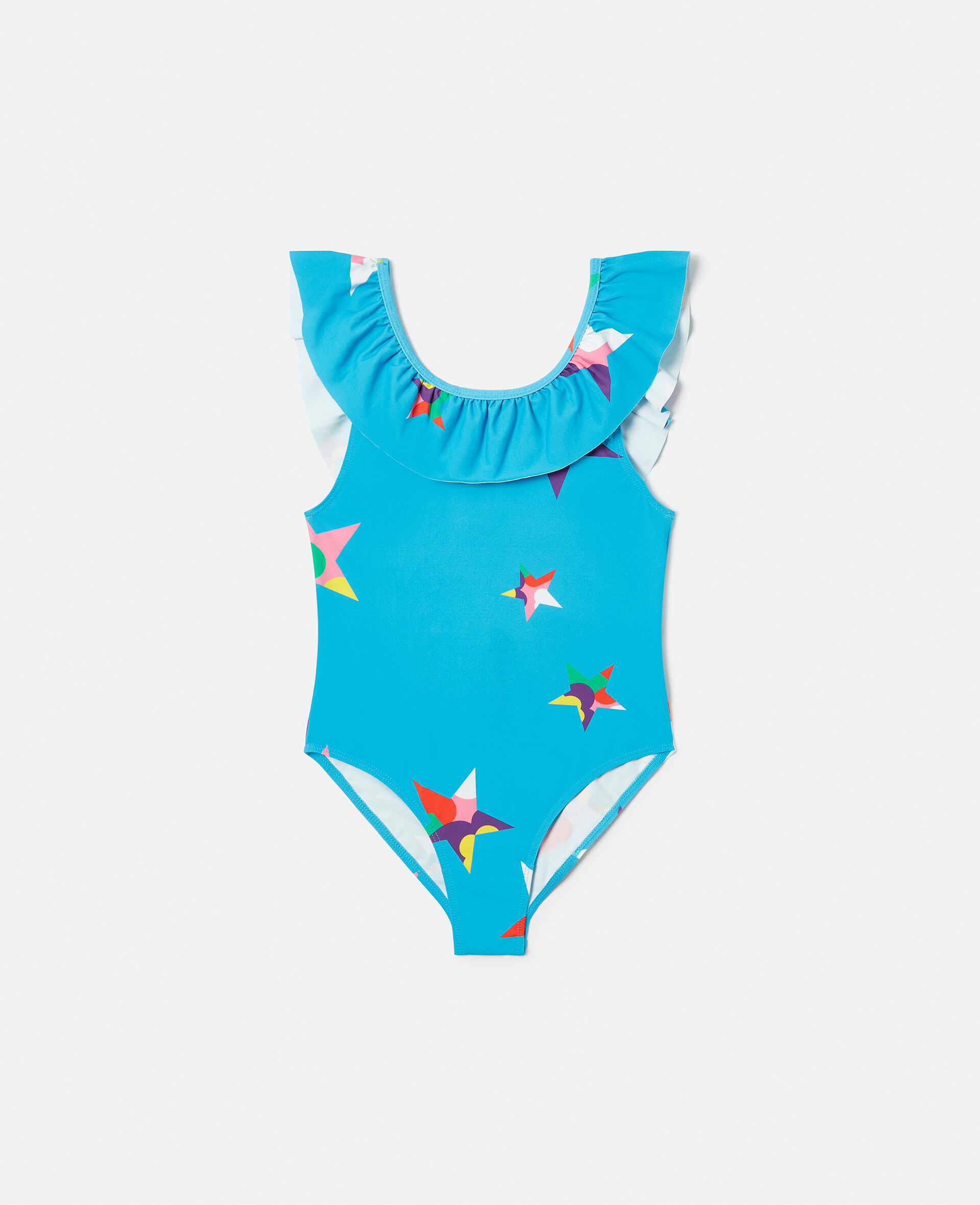 Star Print Ruffle Swimsuit-Multicolour-large image number 0