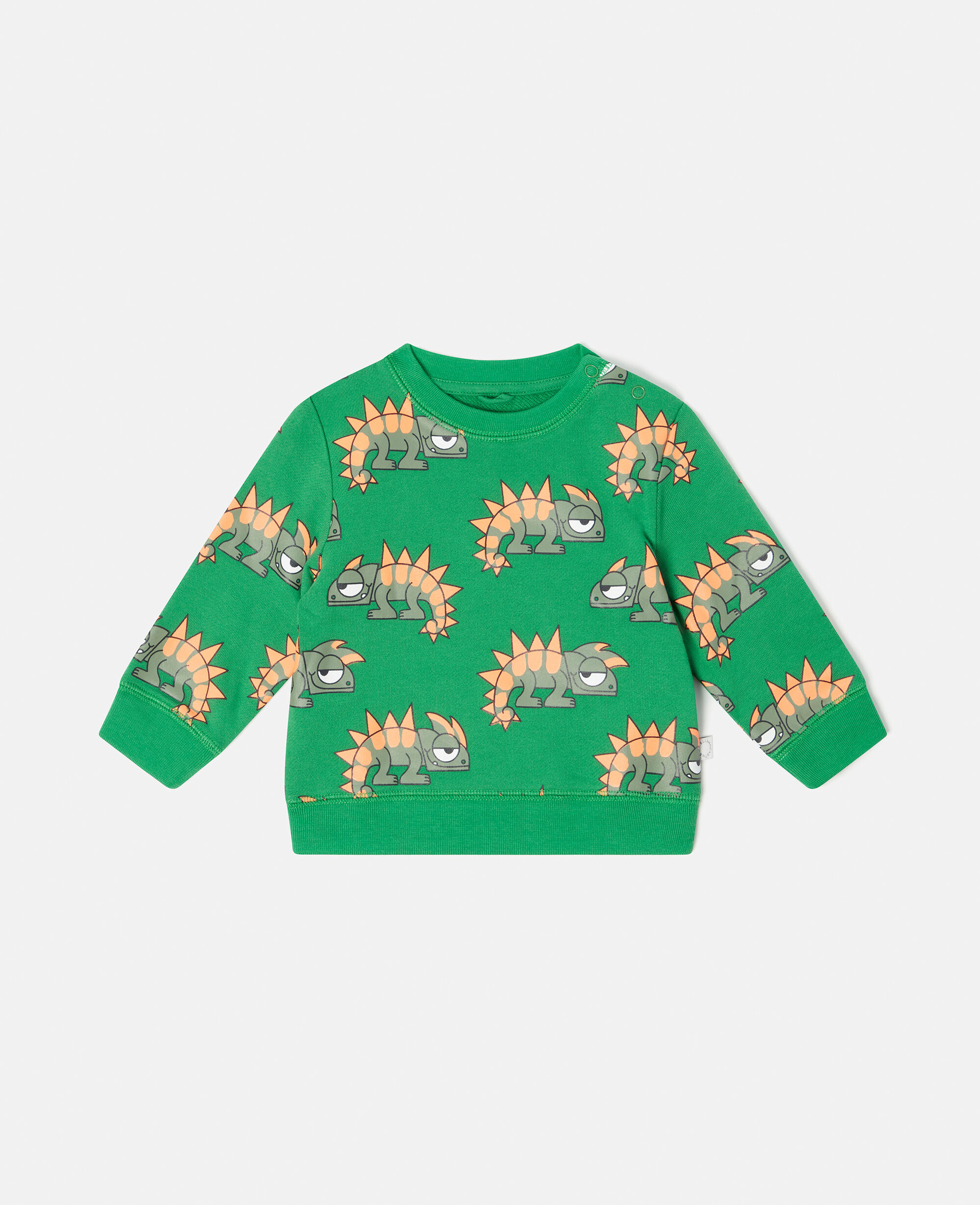 Kids Green Gecko Print Sweatshirt Stella McCartney LU