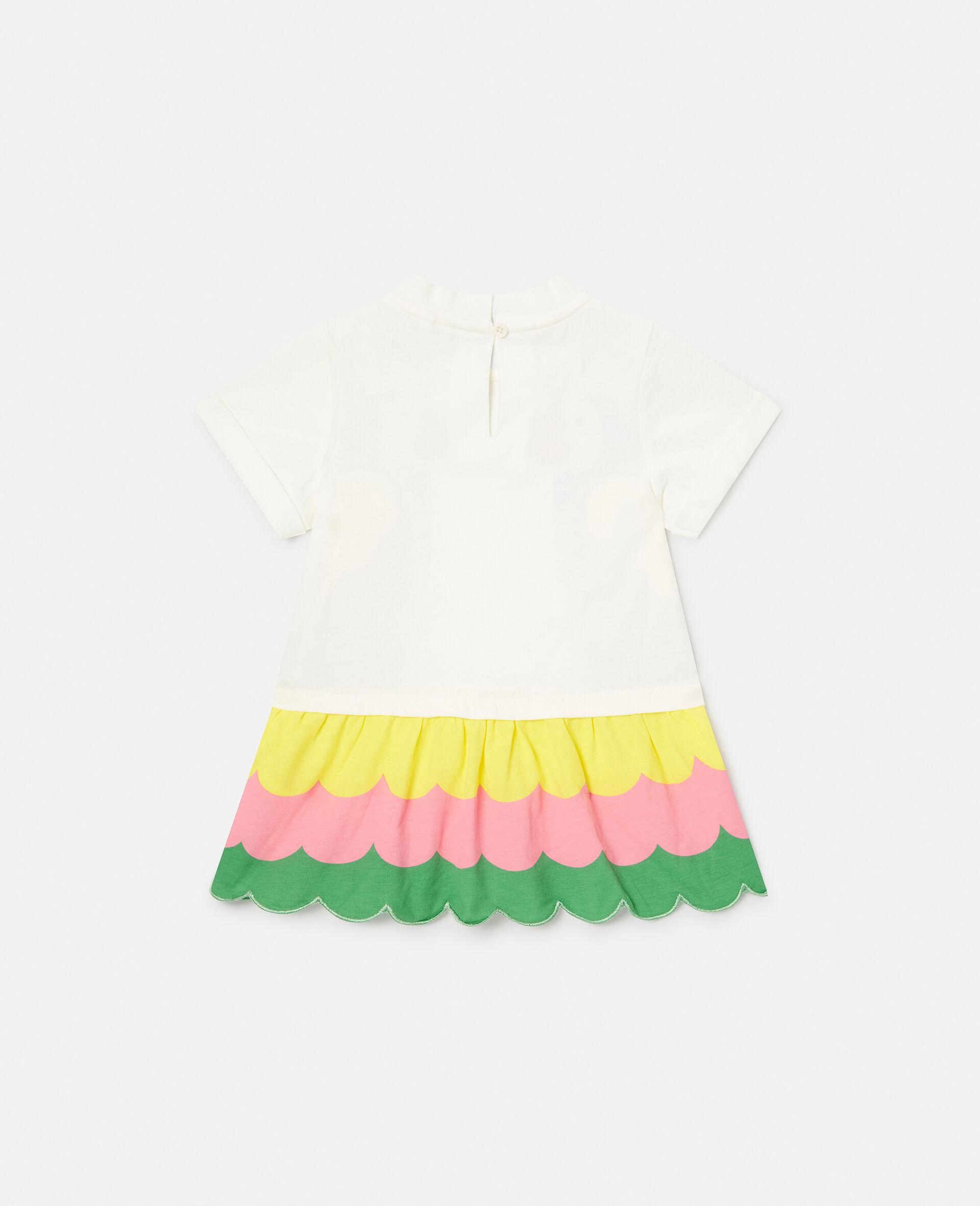 Double Parrot Print T-Shirt Dress-White-large image number 2