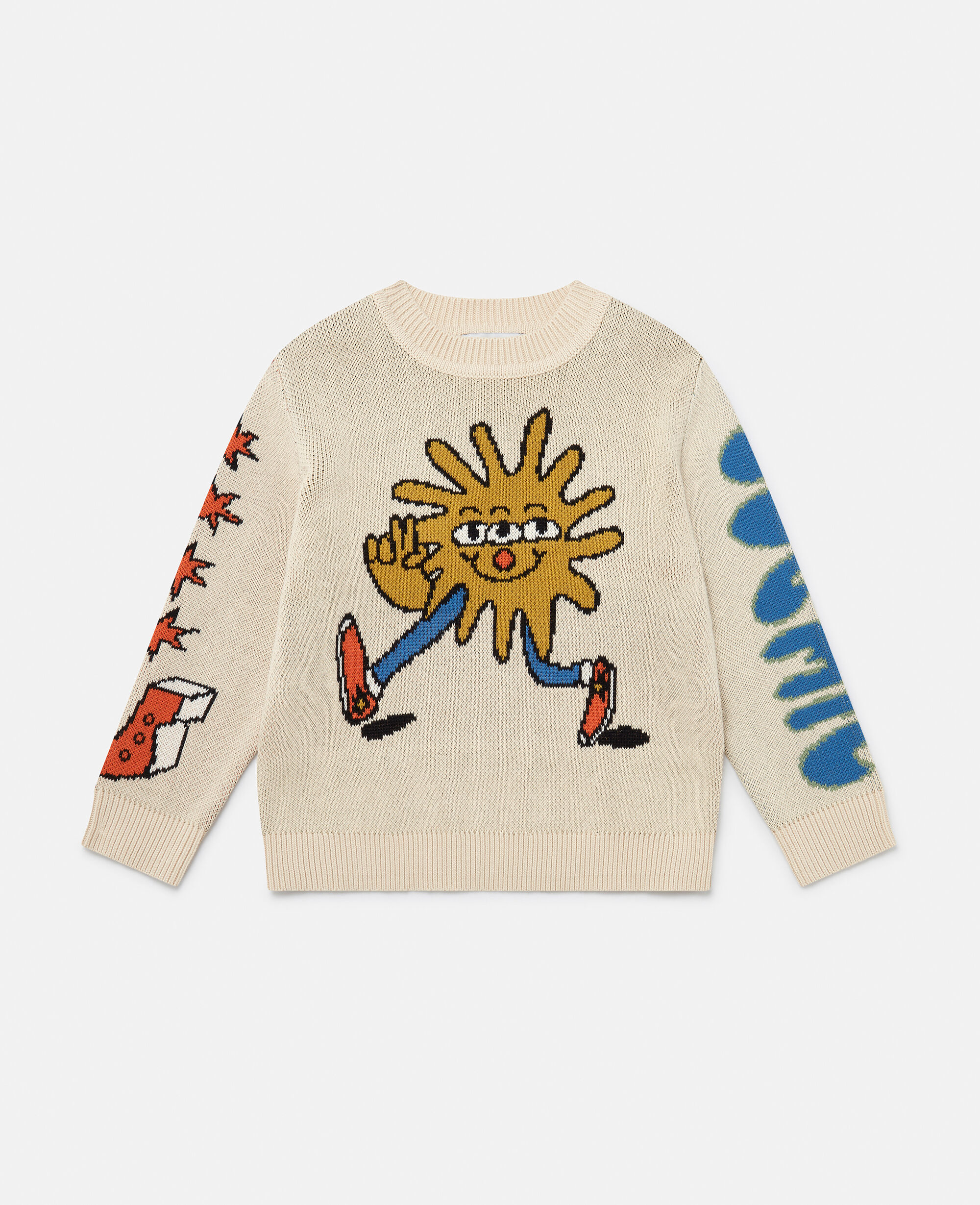Women Beige Cosmic Cowboy Knitted Graphic Sweater Stella McCartney QA