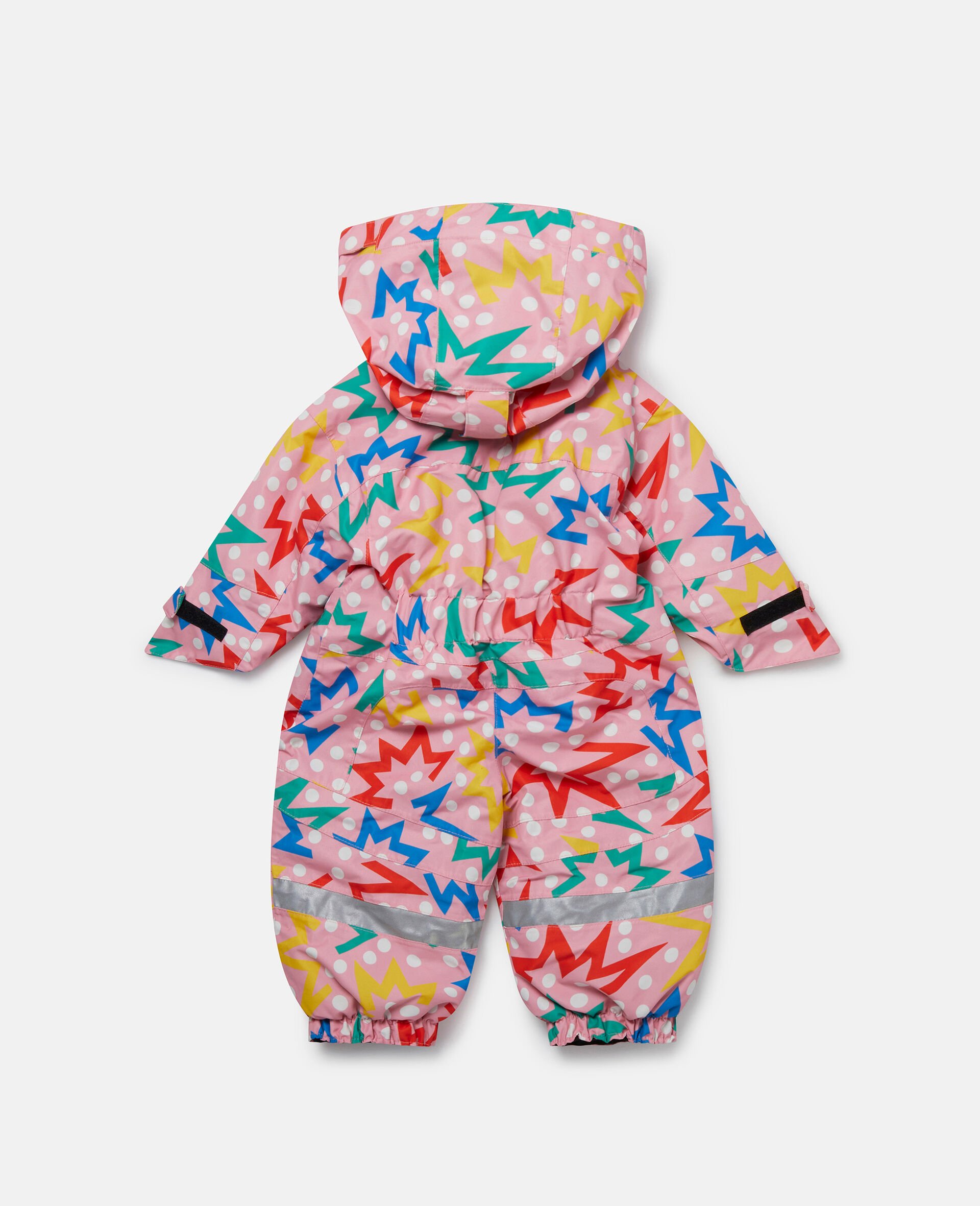 Starburst Print Padded Pramsuit-Multicolour-large Starburst Print Padded Pramsuit-Multicolour-large image number 2