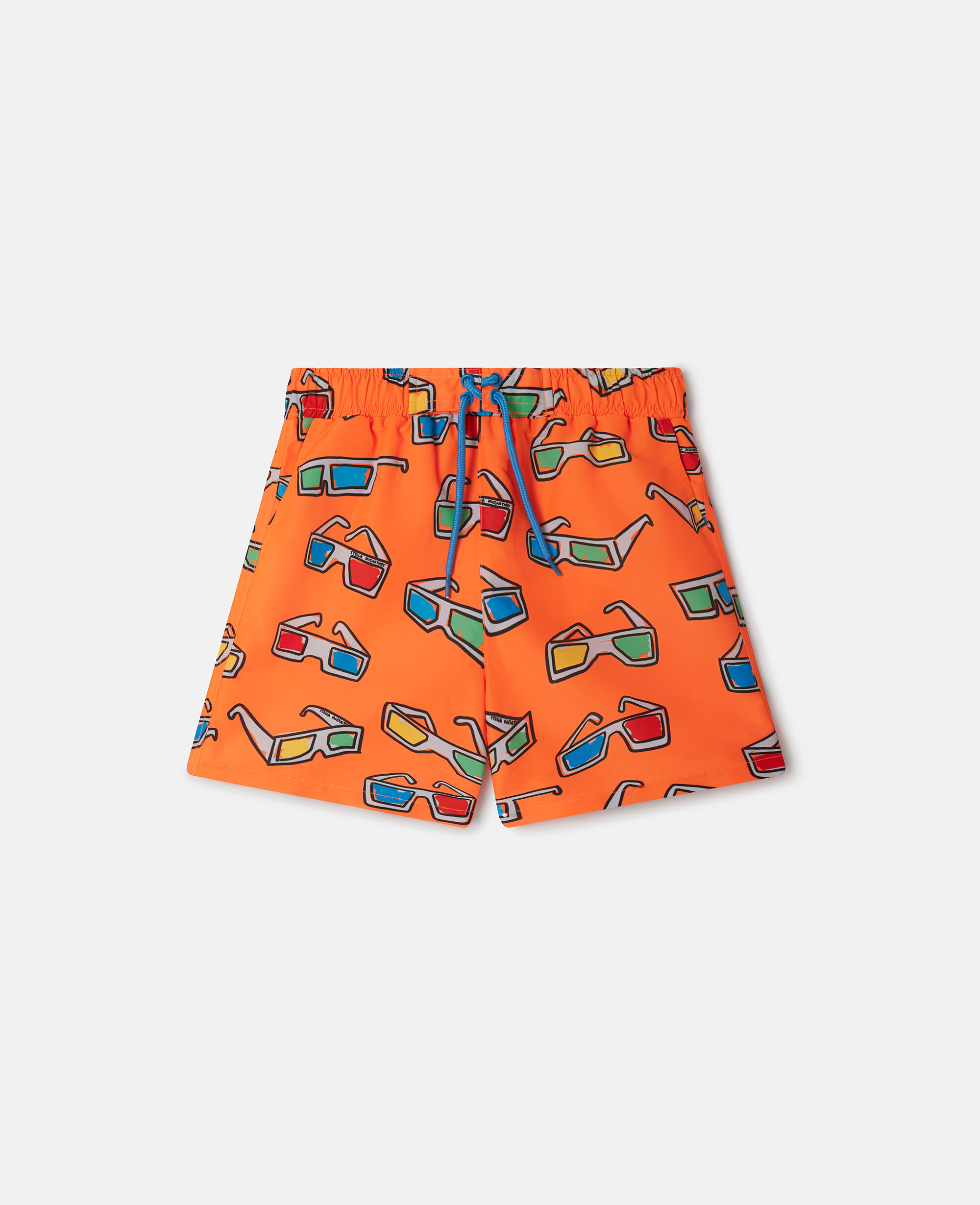 Women Neon Orange 3D Glasses Swimming Trunks Stella McCartney AE
