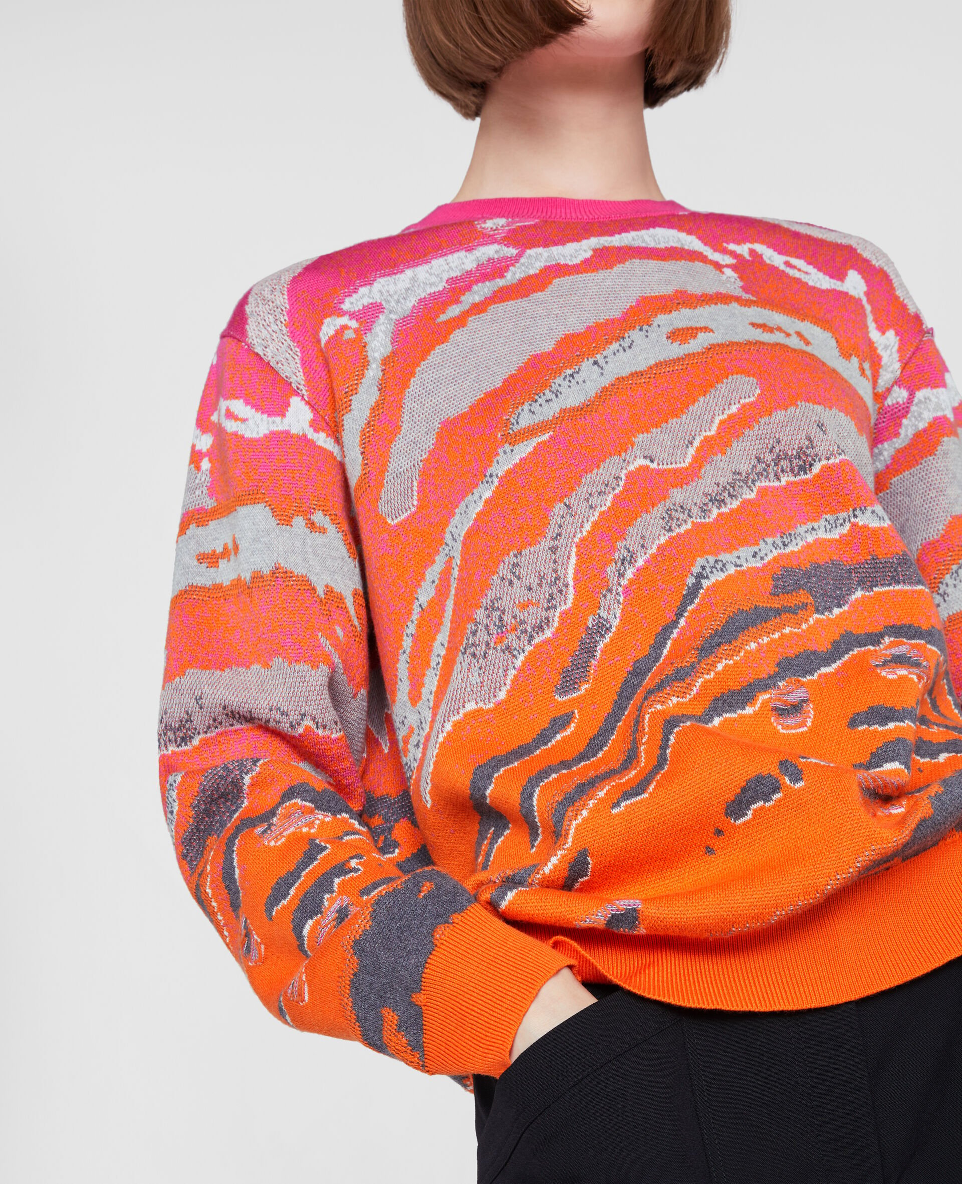 Tiger Jacquard Sweater-Multicoloured-large image number 3