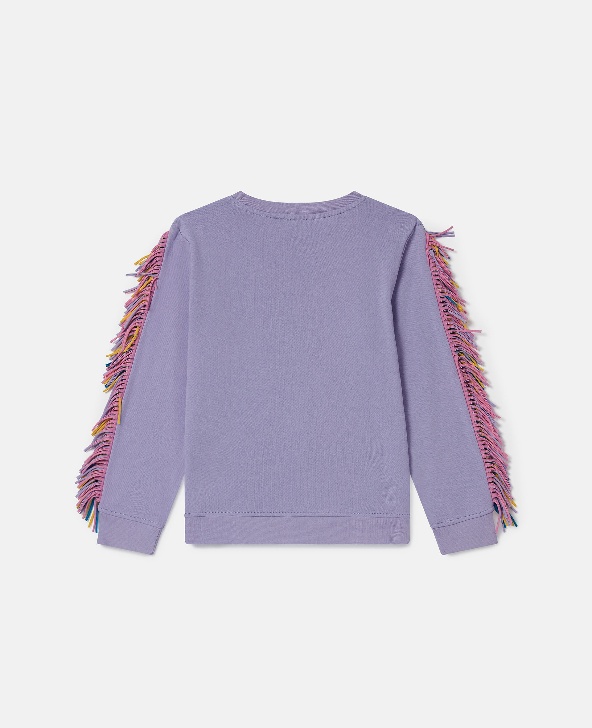 Star Graphic Fringed Sweatshirt-Purple-large image number 2