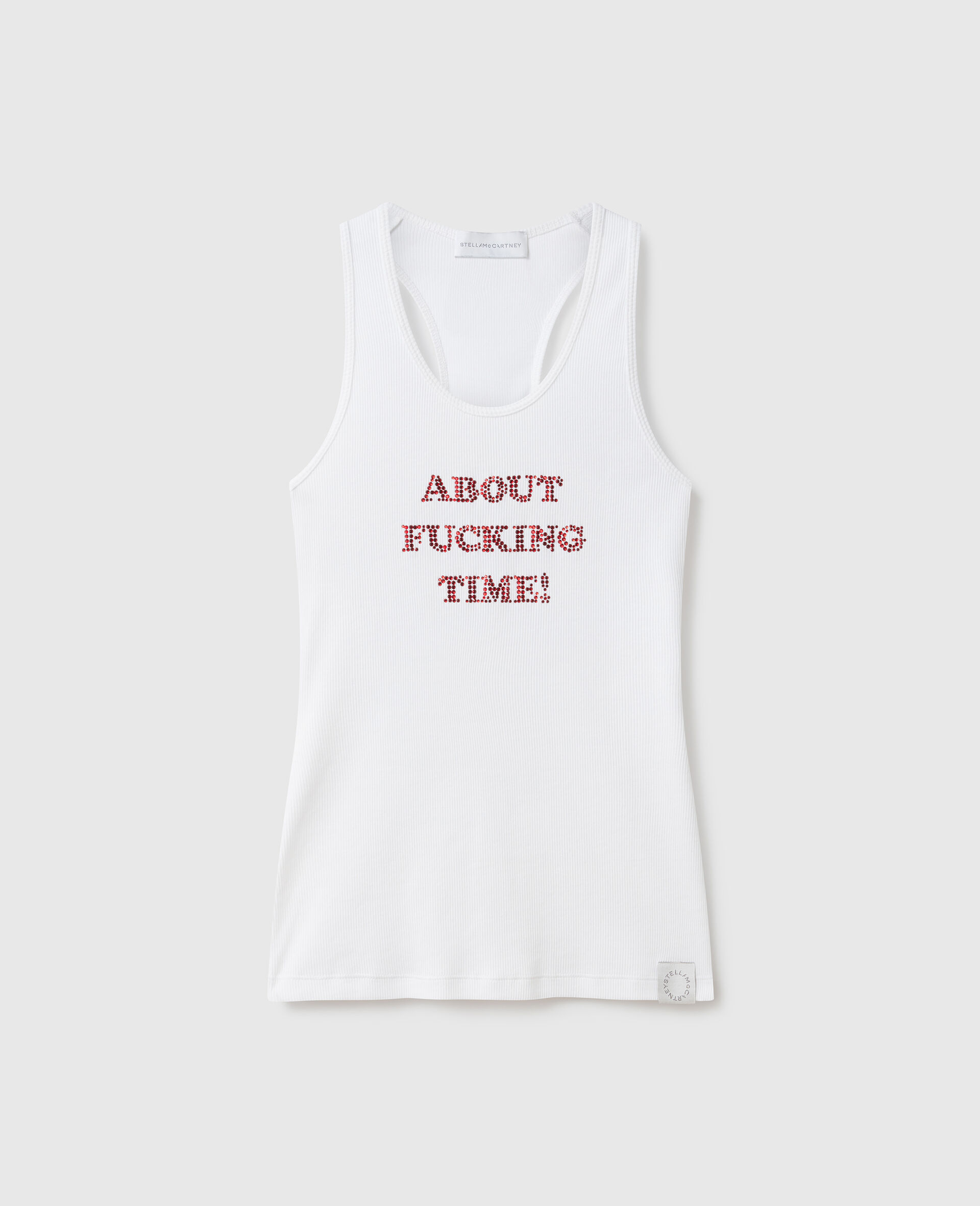 About Fucking Time! Tank Top-White-medium