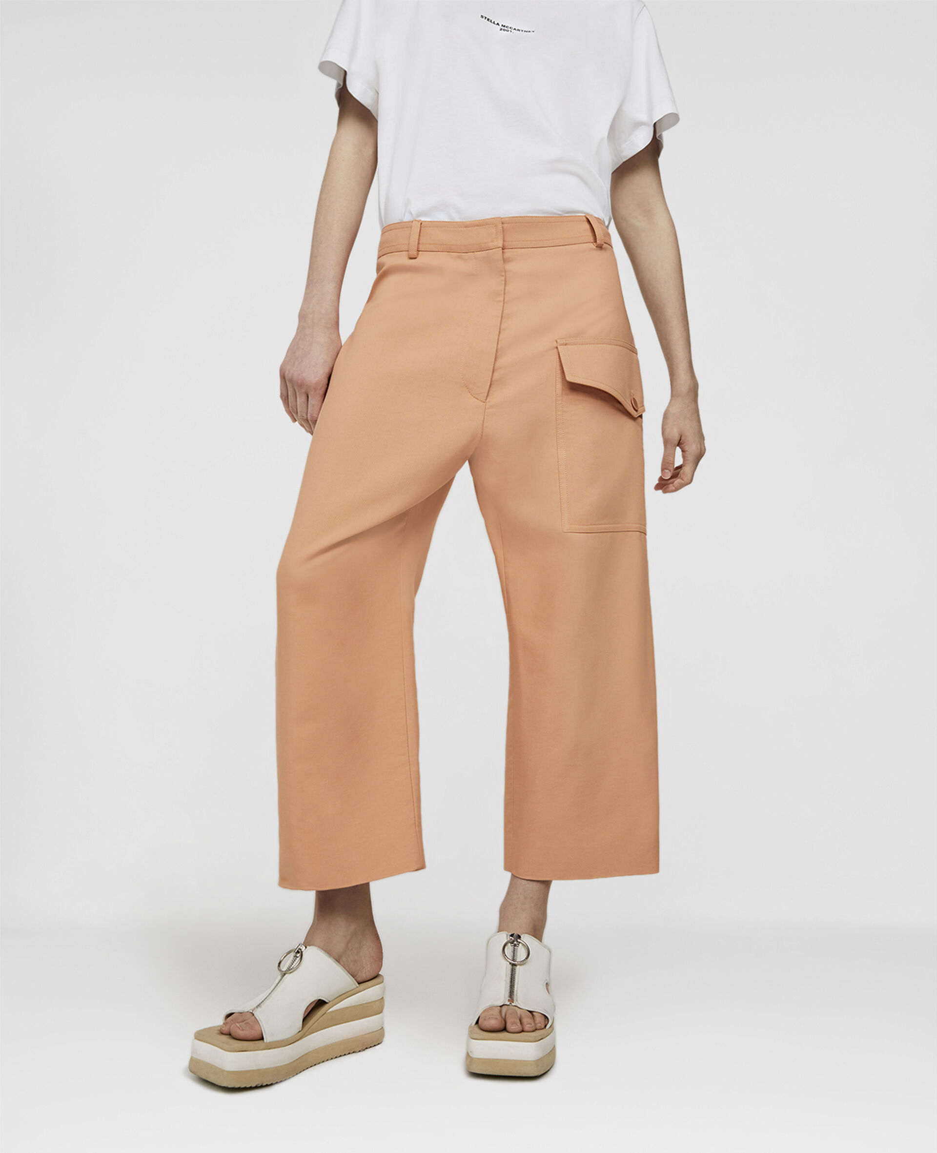 Tailored Twill Pants-Orange-large image number 2