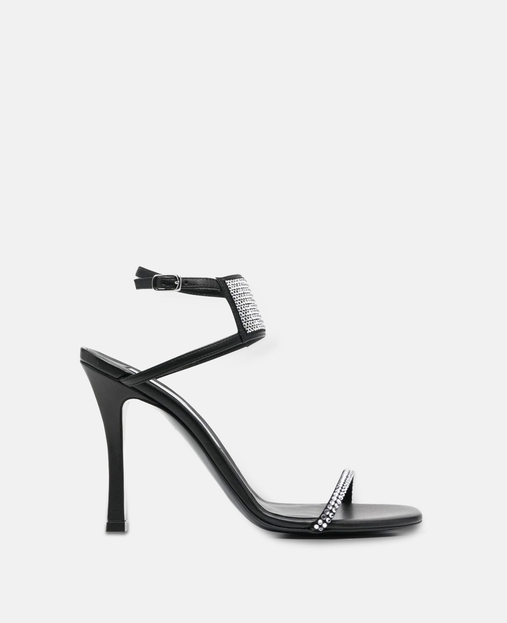 Stiletto Sandalen Stella 100 mit Kristallen-Schwarz-large image number 0