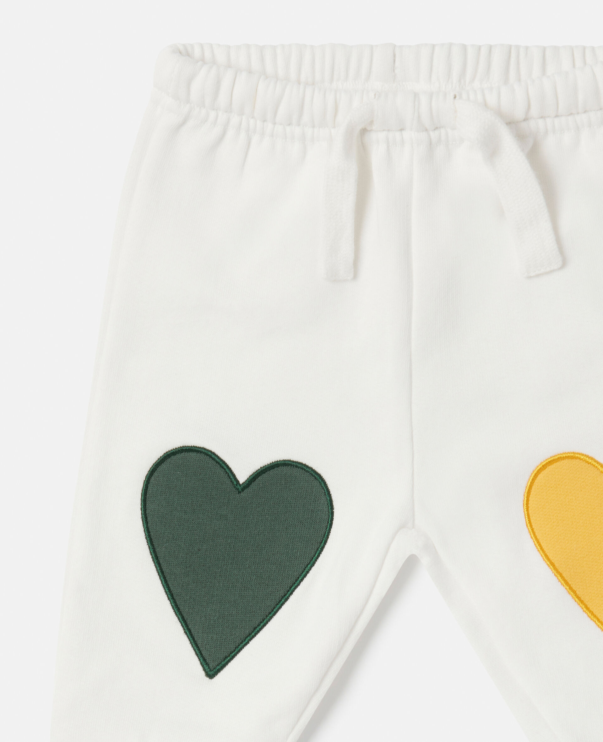 Heart Patch Joggers-White-large image number 1