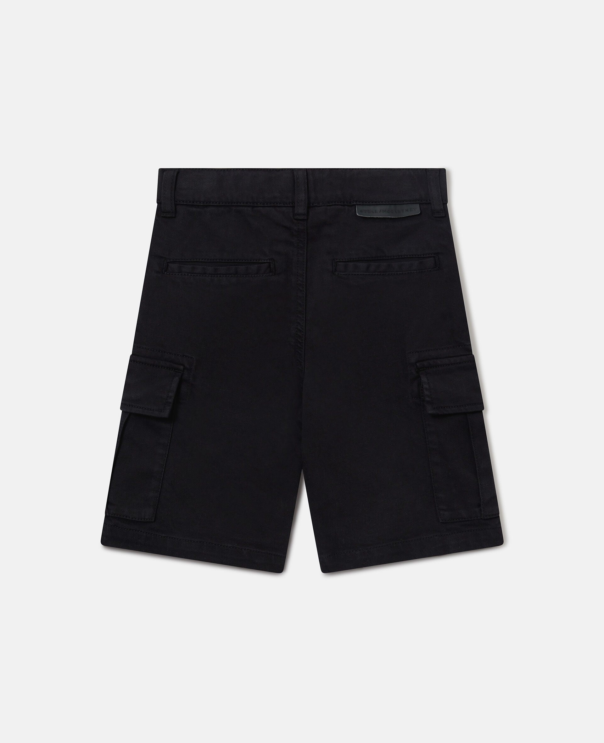 Short Cargo in Gabardine-Nero-large image number 2