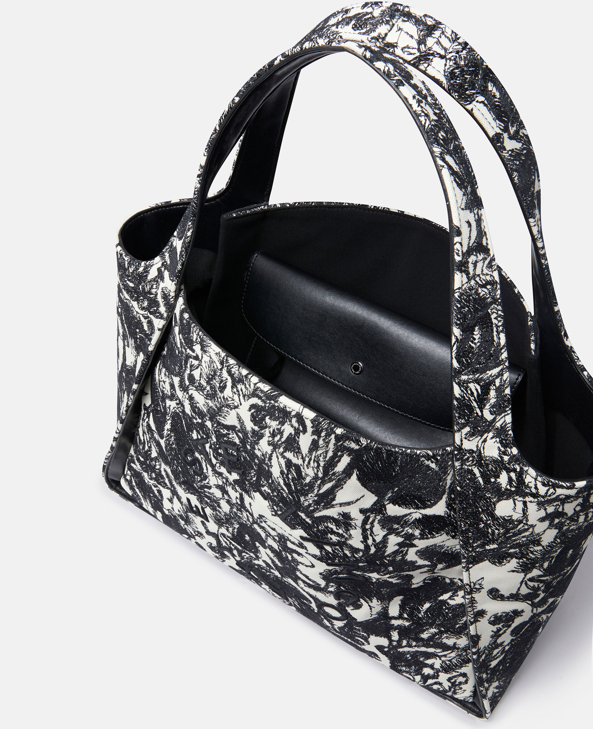 Logo Fungi Forest Toile de Jouy Tote Bag-Red-large image number 2