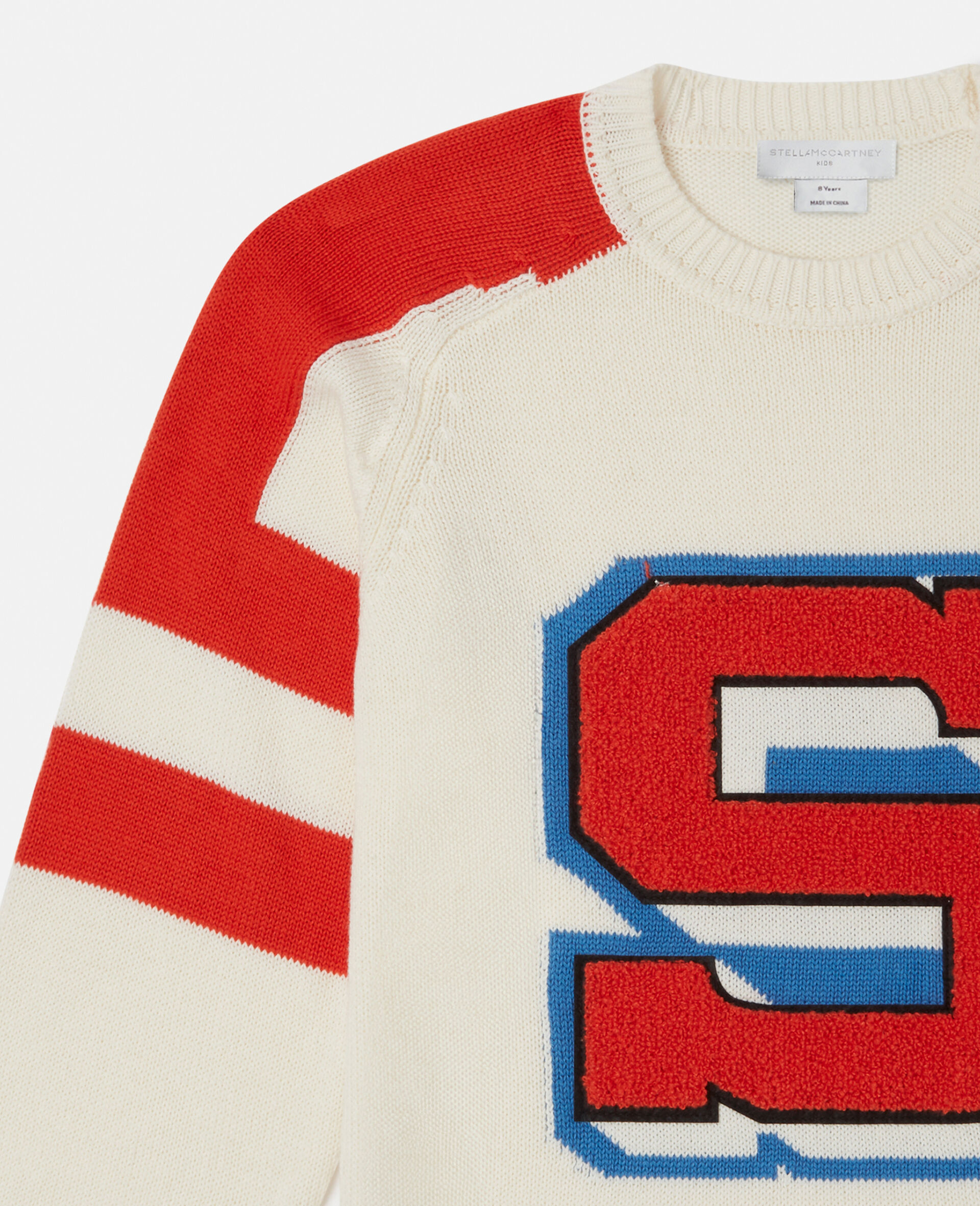 Brand Initial Knitted Sweater-Cream-large image number 1