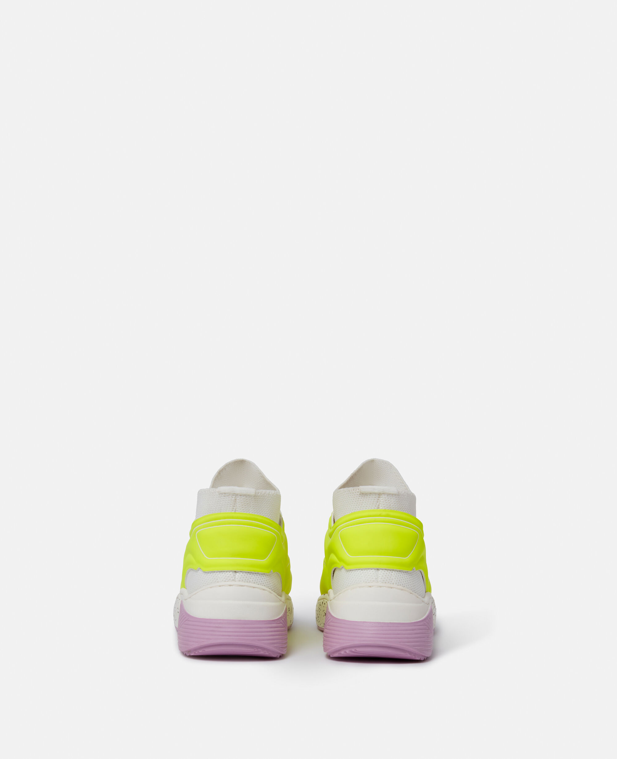 Sneakers stringate con calzino fosforescenti Bianco e multicolore da Women Stella McCartney IT