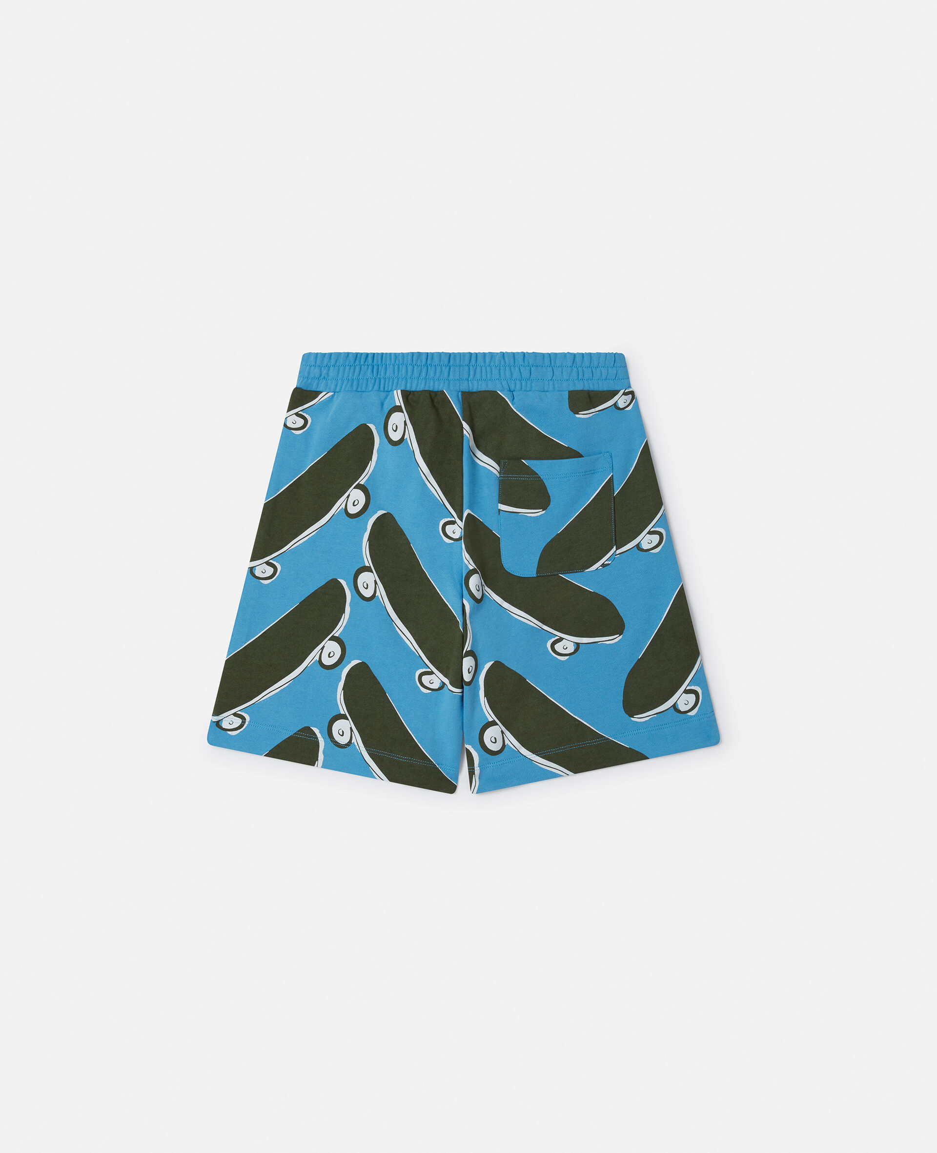 Skateboard Print Shorts-Blue-large image number 2