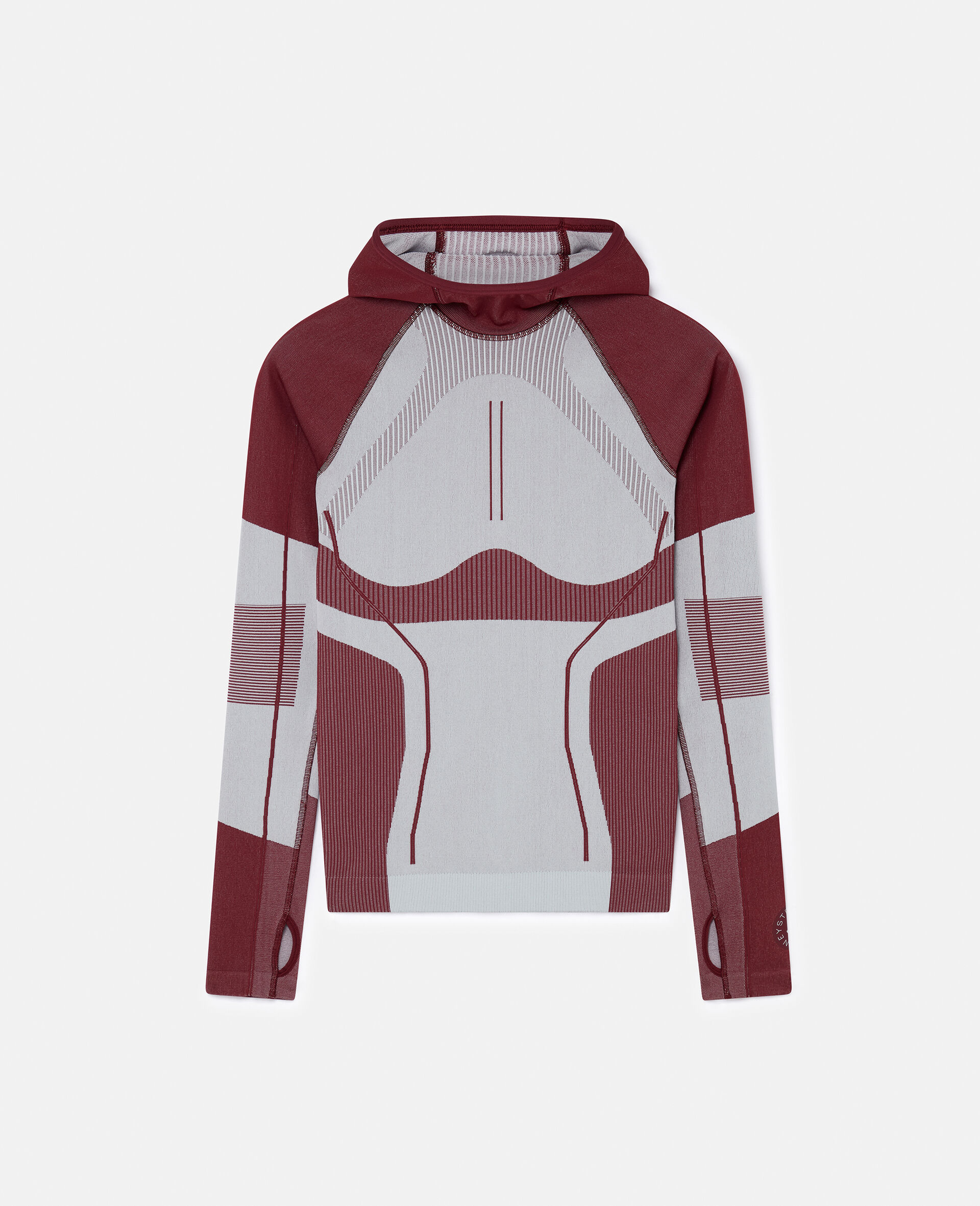 TrueNature Hooded Long Sleeve Seamless Top-Red-large image number 0