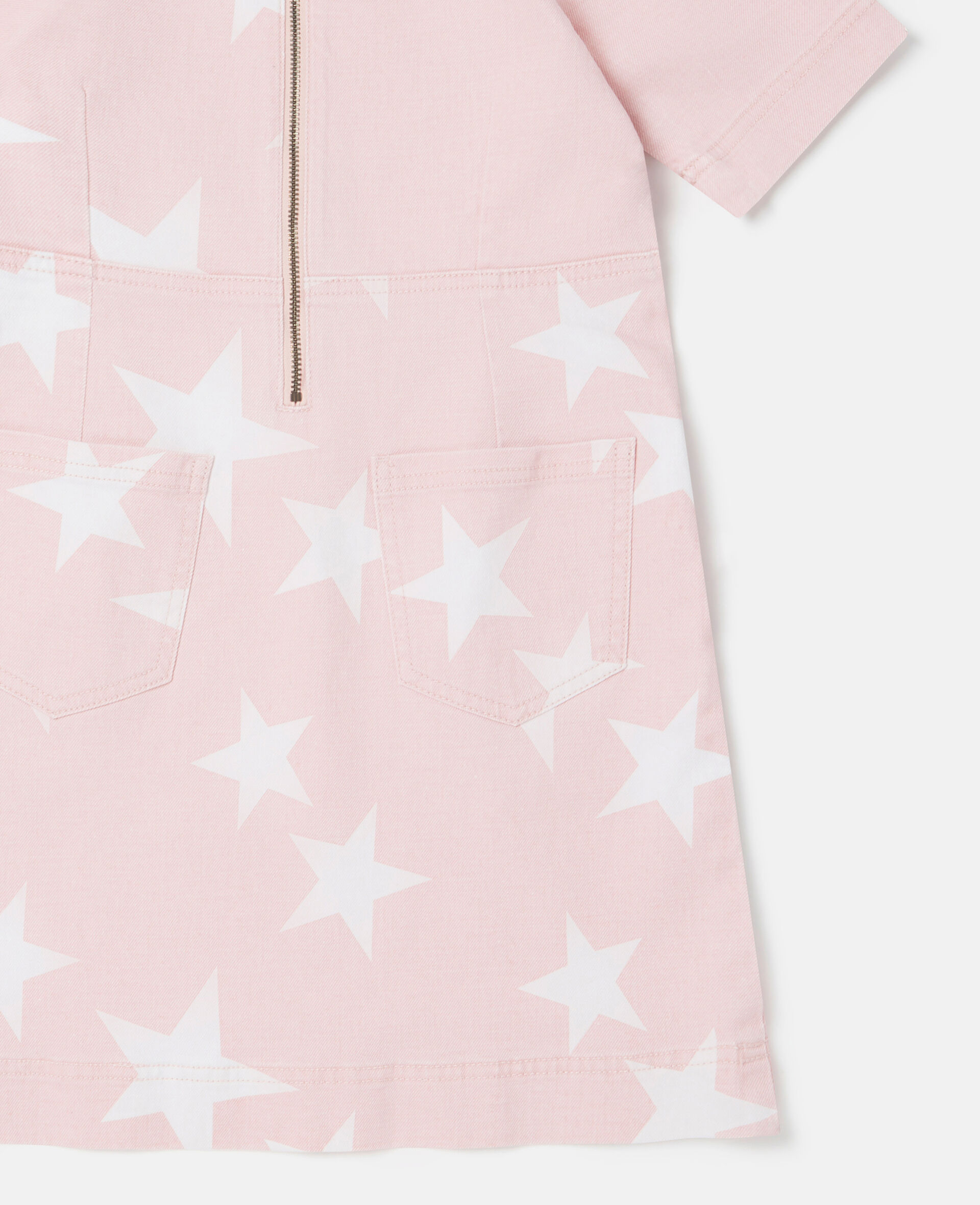 Star Print Denim Dress-Multicolour-large Star Print Denim Dress-Multicolour-large image number 3