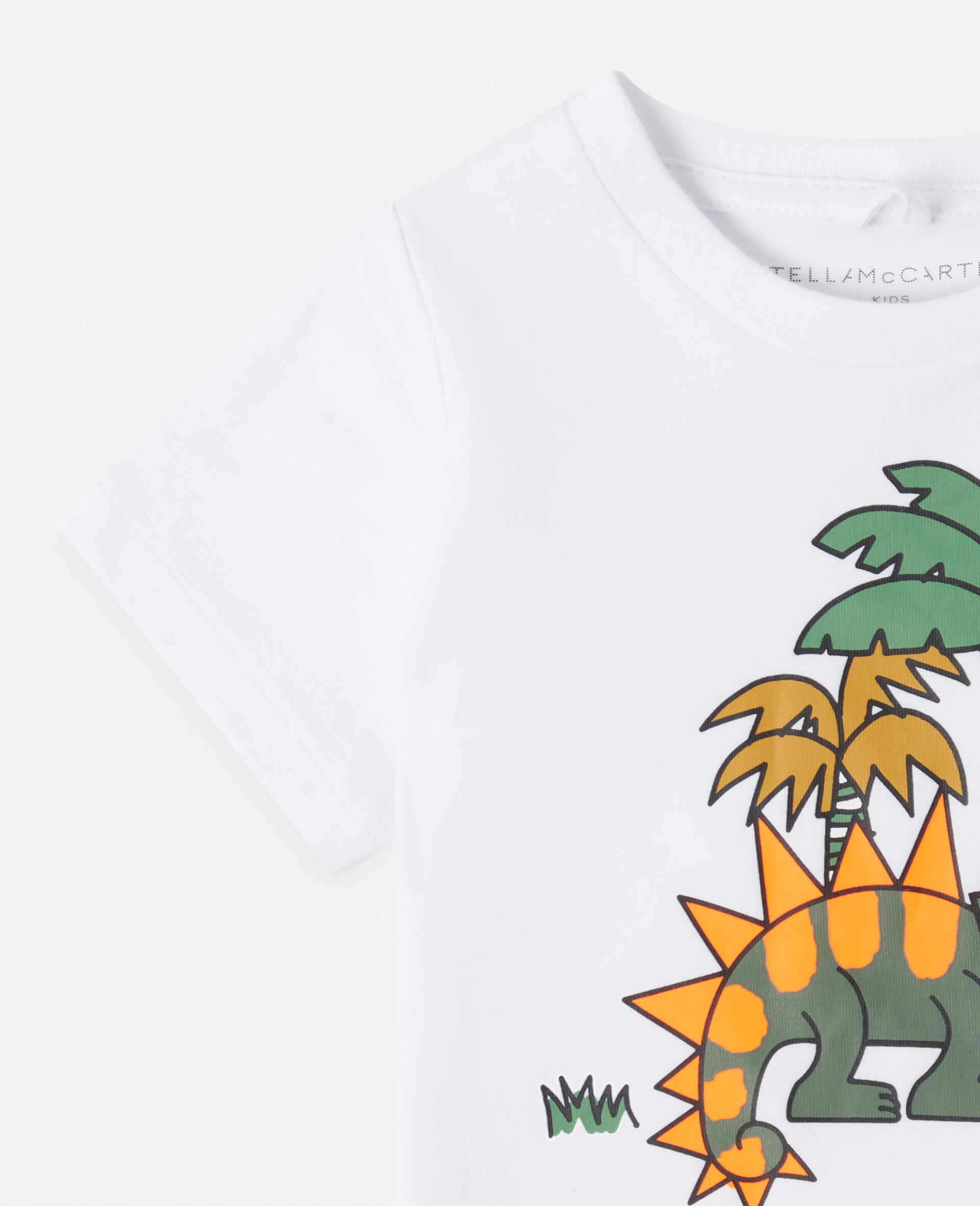 Gecko Motif T-Shirt-White-large image number 1