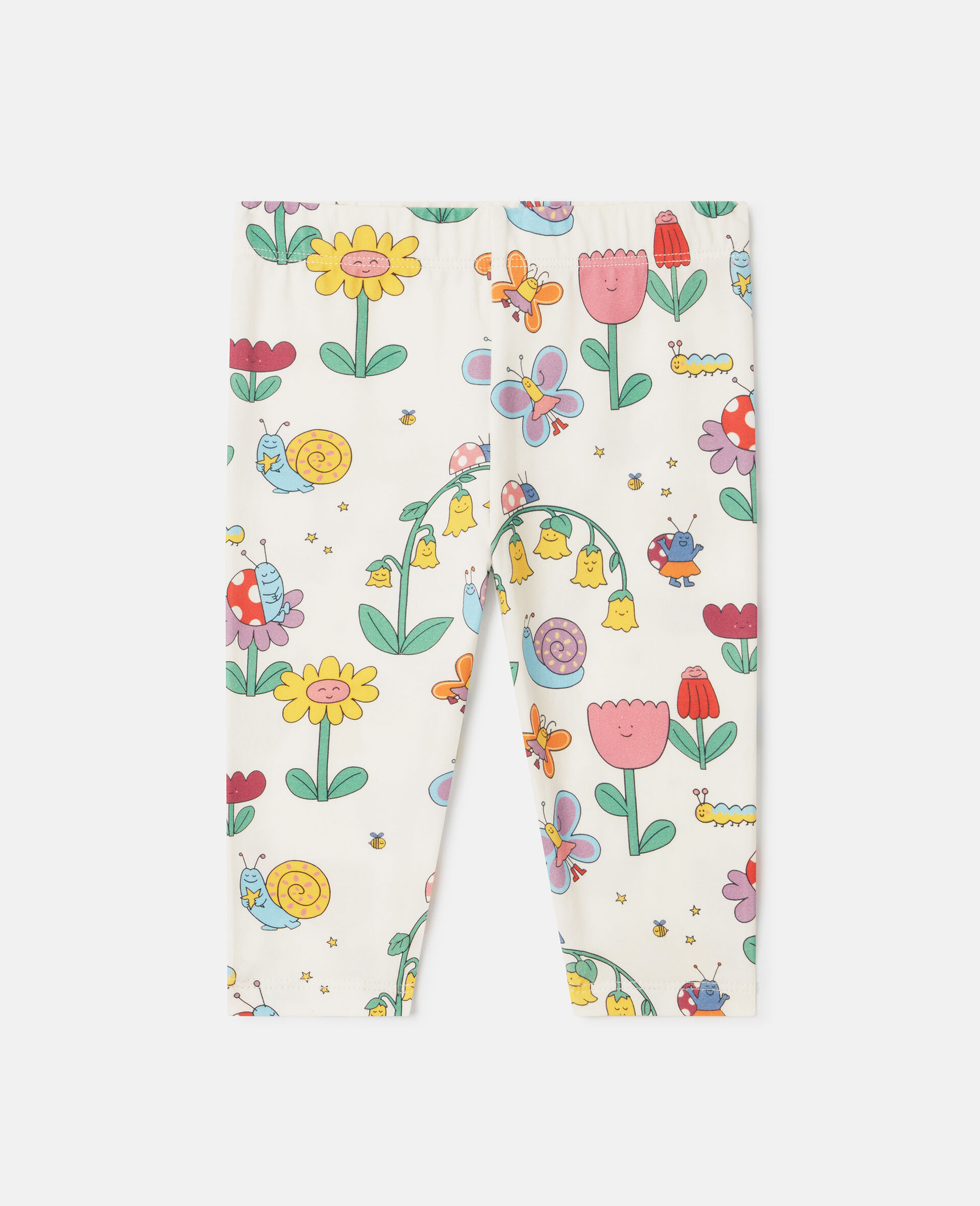 Floral Print Leggings-Multicolour-medium