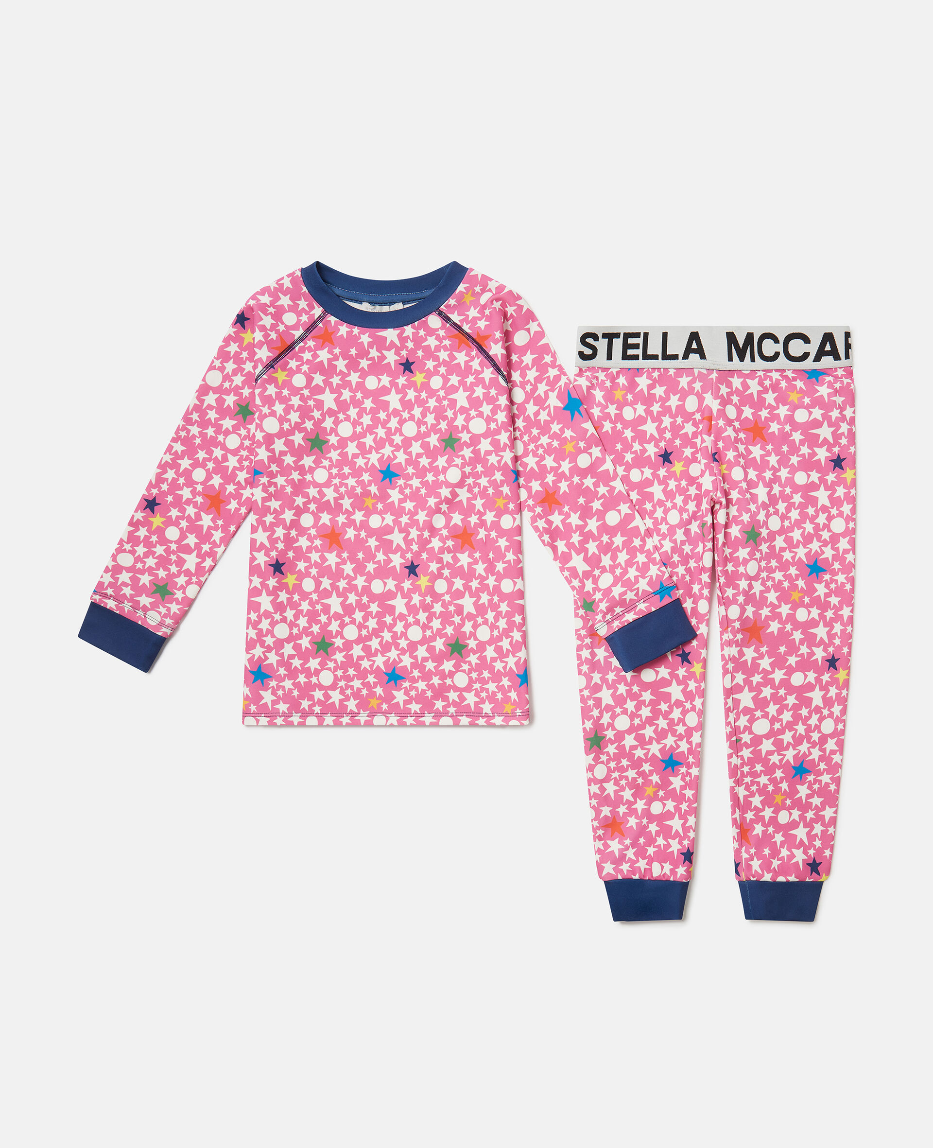 Star Print Pyjama Set-Pink-large image number 0